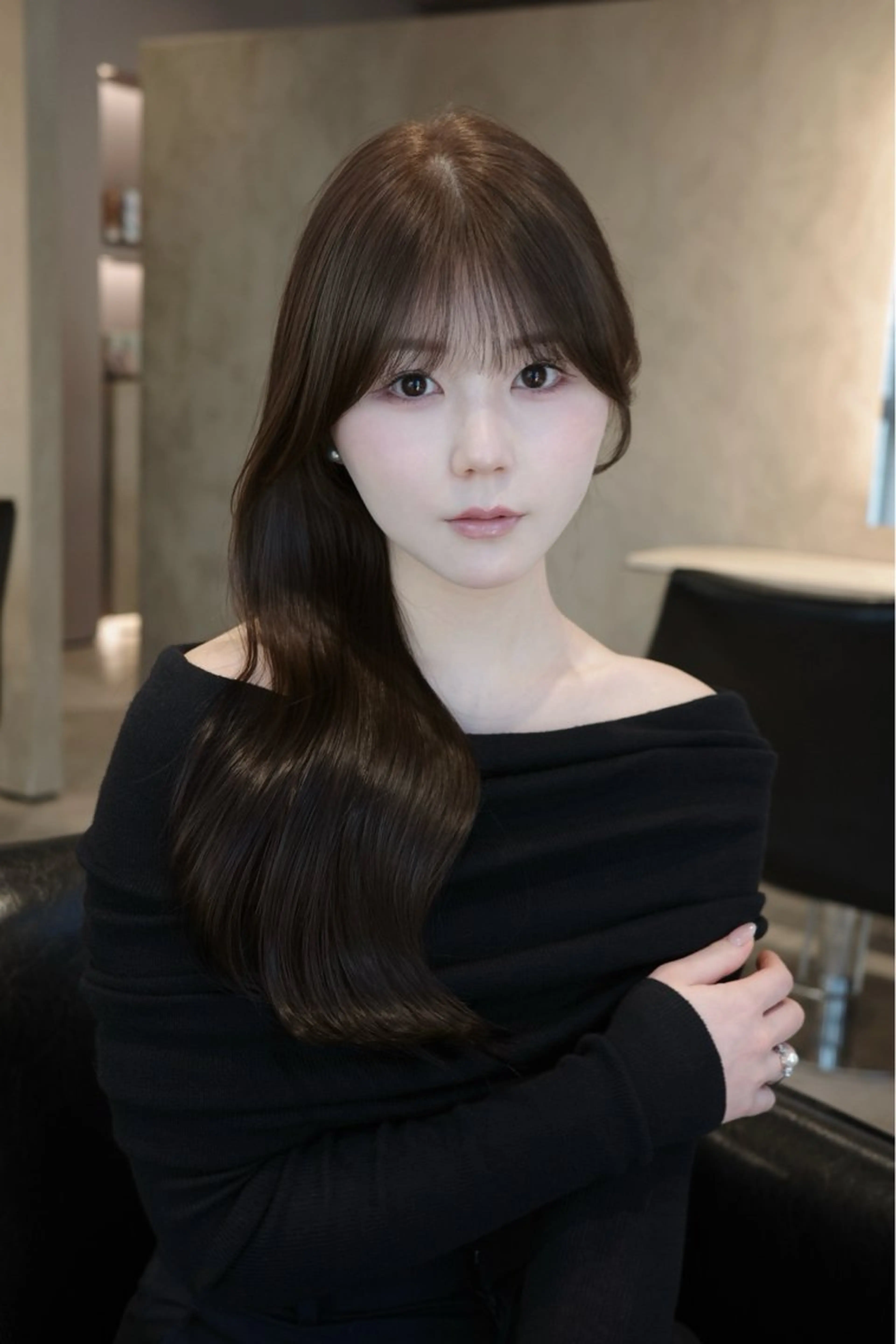 ロング 髪質改善 レイヤーカット トリートメント L'EANE THE TOKYO所属・美顔形成カット｜青山 髪質改善｜三浦秀太郎のヘアスタイル