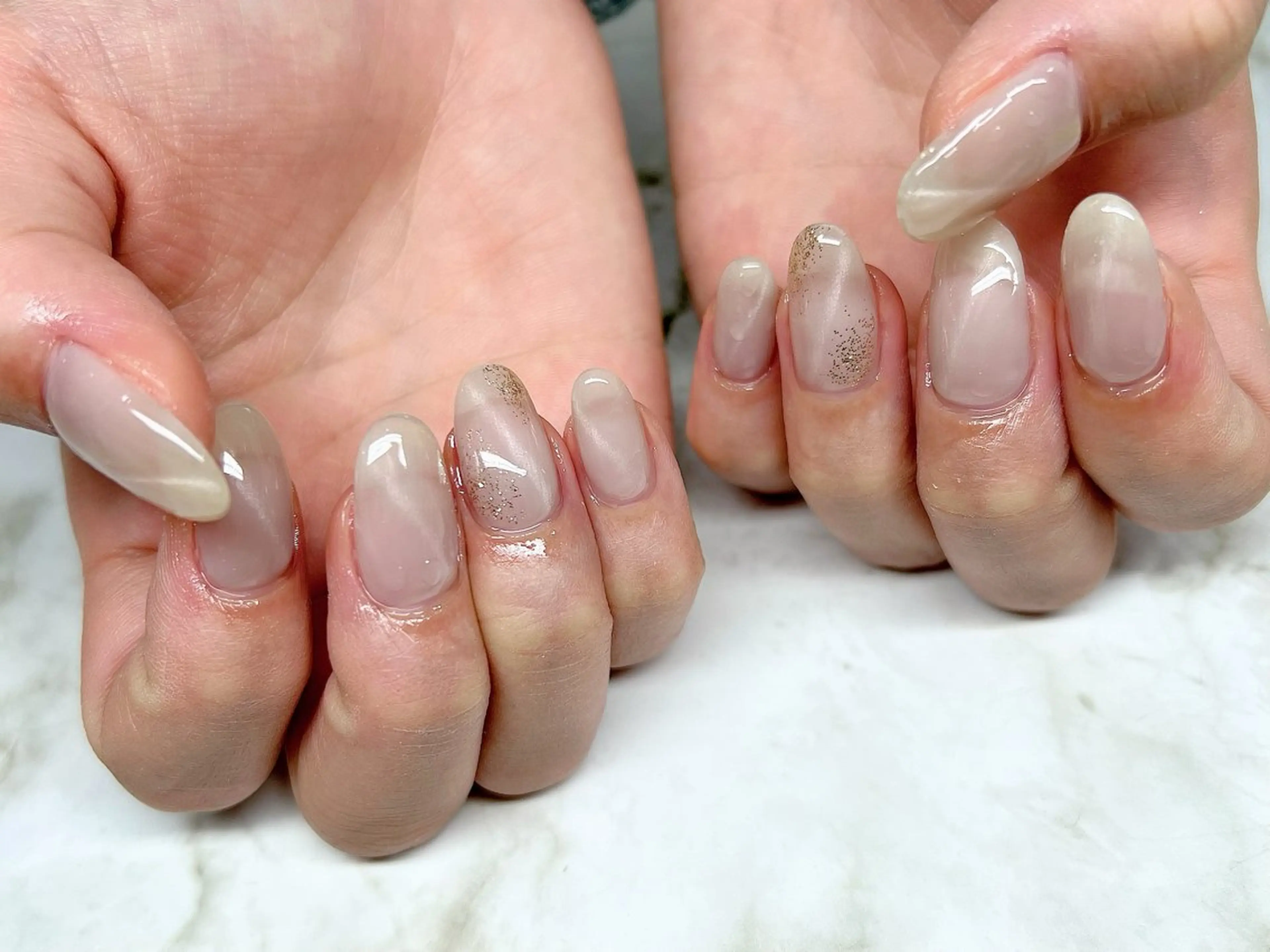 セミロング ハンドネイル NailSalon MAHINAのネイルデザイン