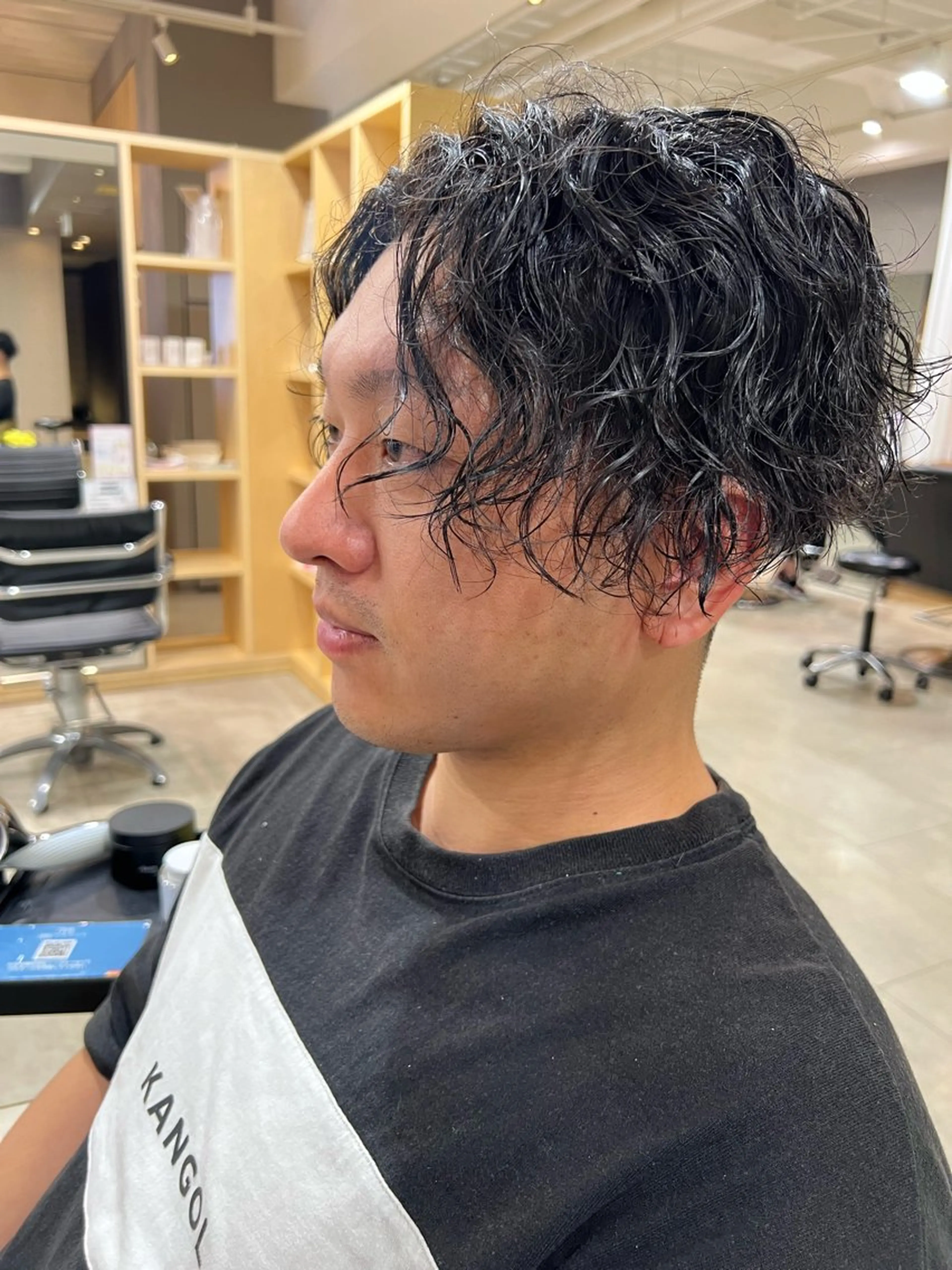 パーマ メンズ メンズパーマ 心斎橋バレイヤージュ 小林勝貴のヘアスタイル