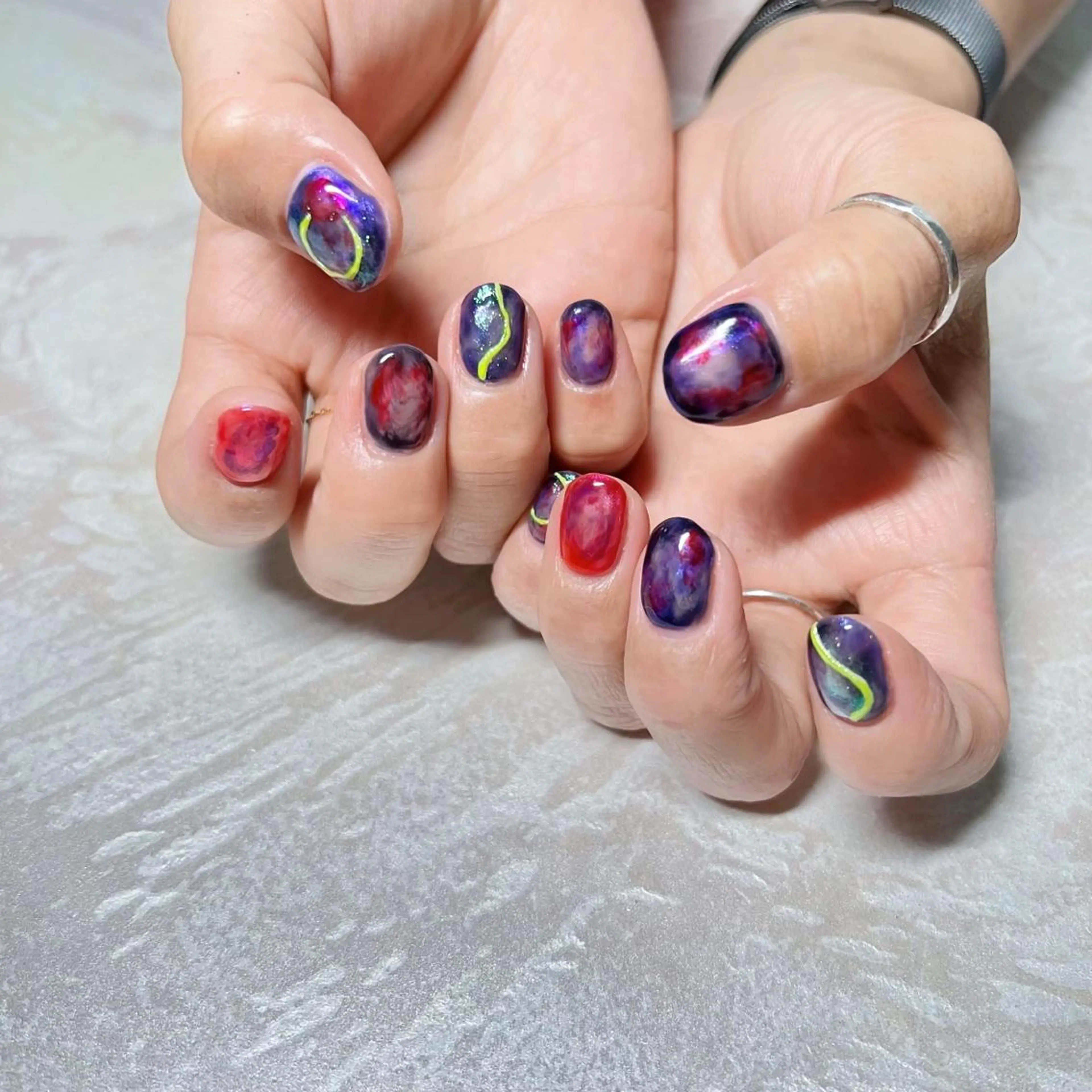 ネイル ニュアンスネイル ショートネイル gemickle nailのネイルデザイン