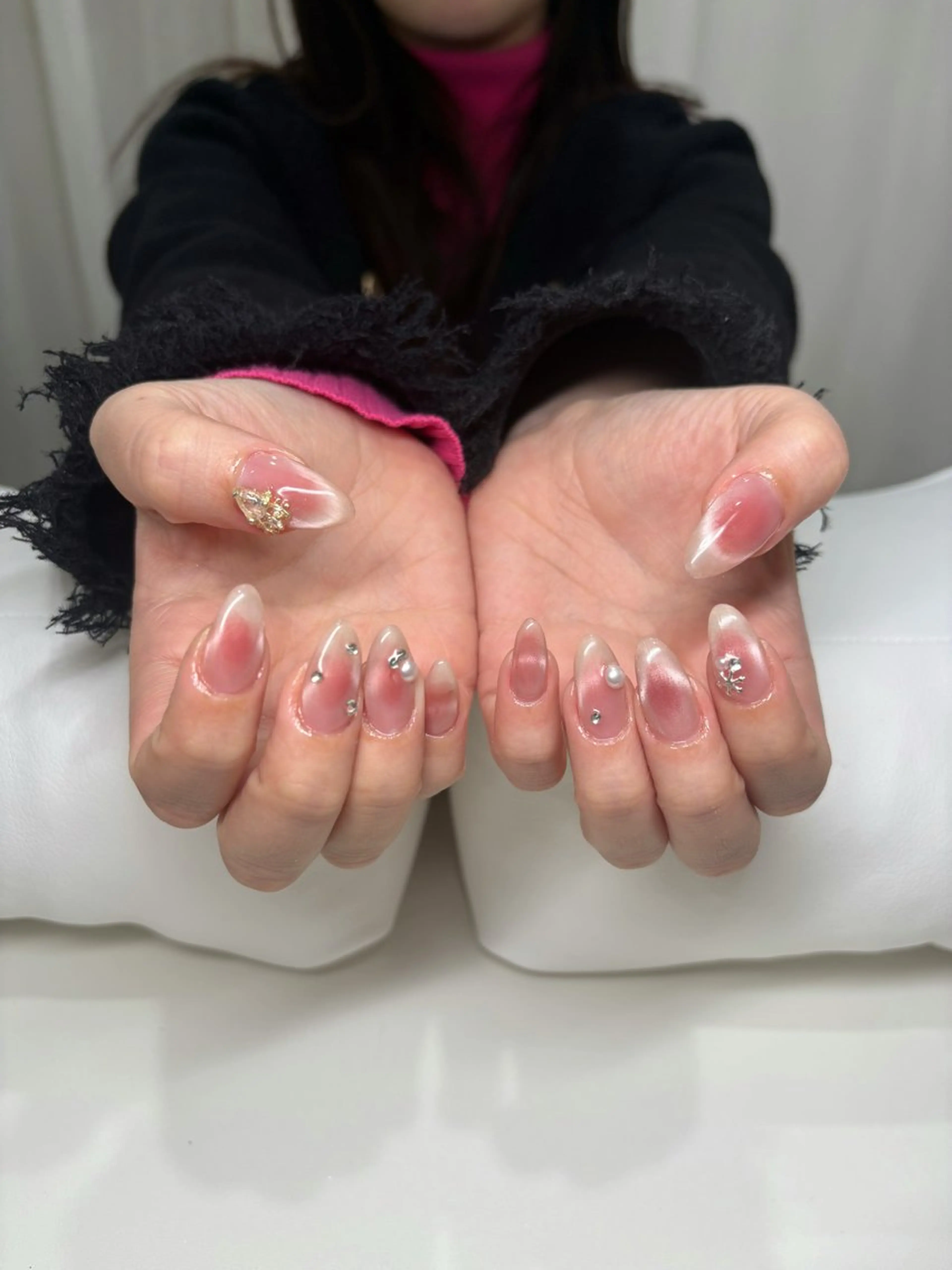 ネイル チークネイル フレンチネイル ハンドネイル GO TODAY シェアサロン Aimee店所属・ネイルサロン /しあわせたいむのネイルデザイン