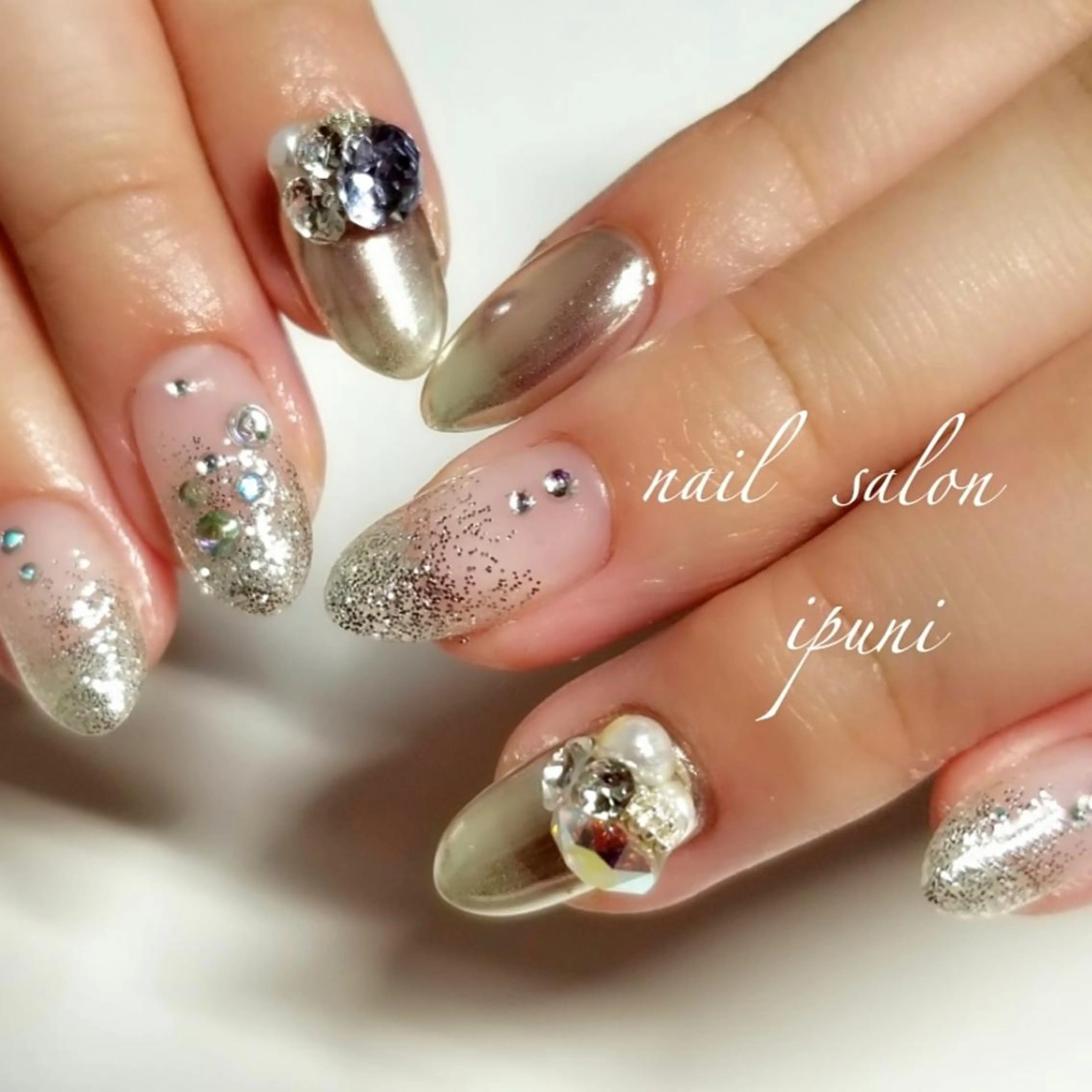 ネイル ミラーネイル ハンドネイル Lien nail リアン　ネイルのネイルデザイン