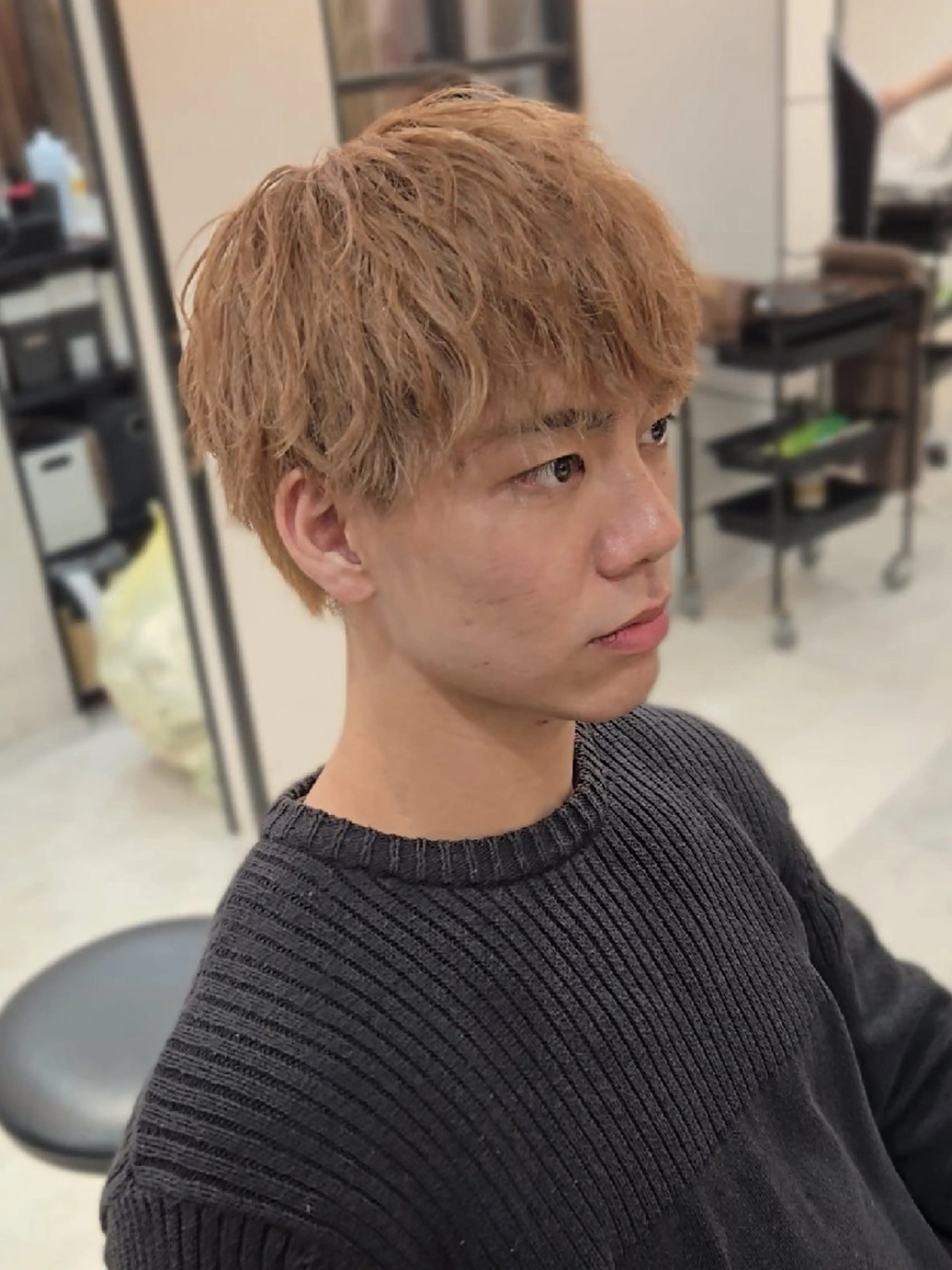 カラー ミディアム メンズ メンズメッシュ マッシュ メッシュ カット ヘアカラー ヘアセット Lapis 名古屋駅前店所属・LEN名古屋/パーマ 海外ヘア/メンズ特化のヘアスタイル