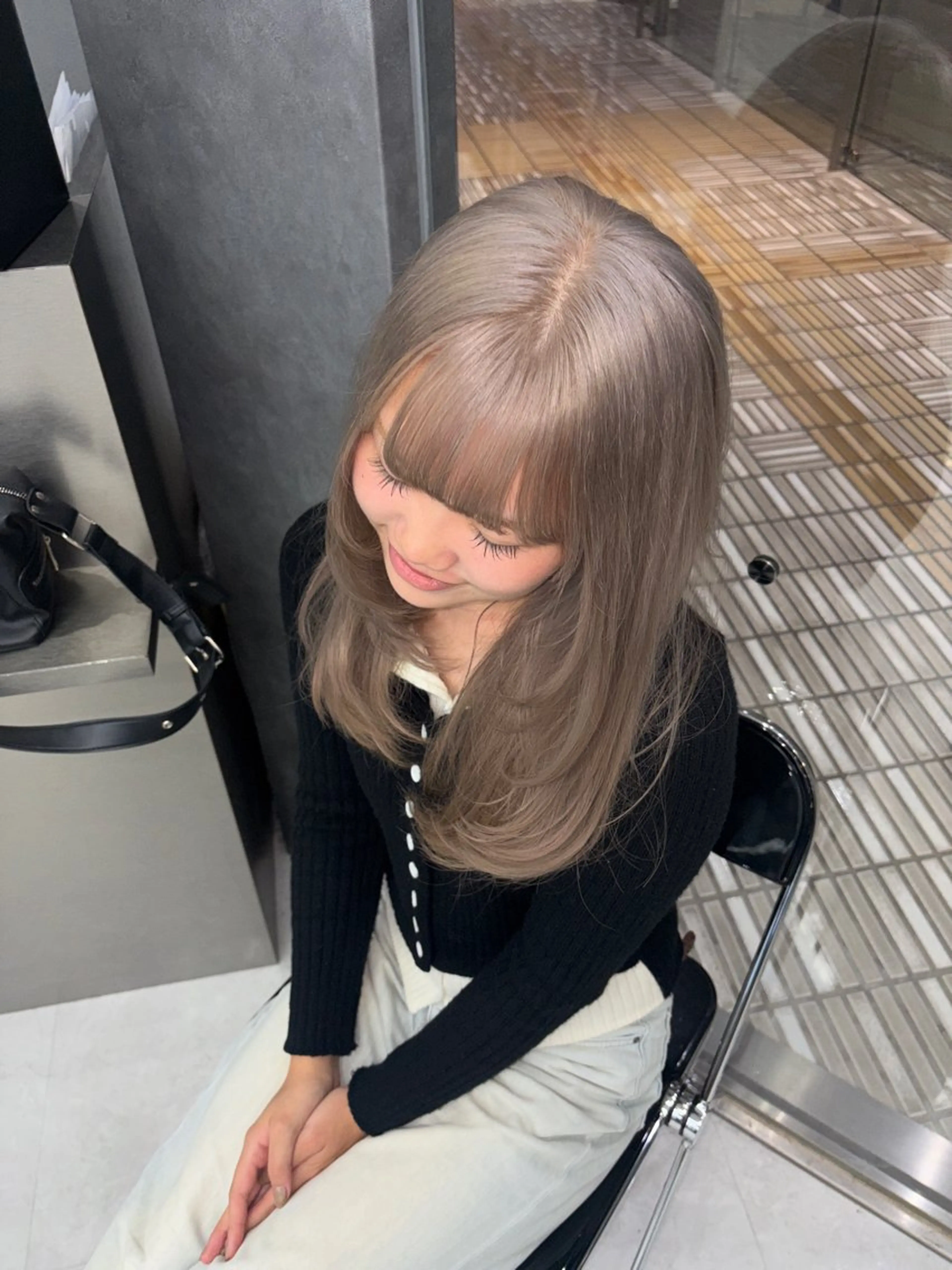 ロング カラー ヘアアレンジ ミルクティー/ピンク カラー/ みう🎀のヘアスタイル