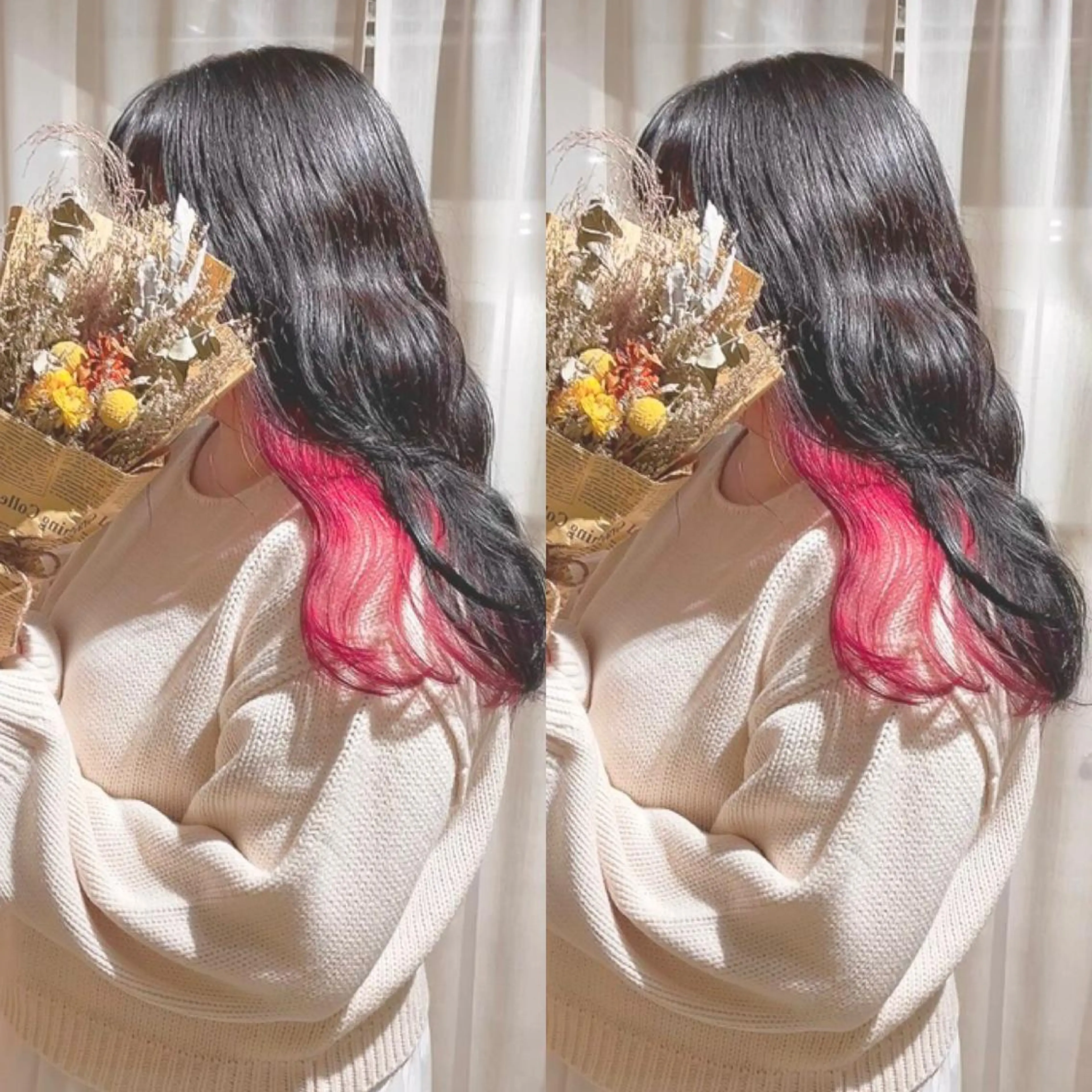 カラー ブリーチ インナーカラー ヘアカラー トリートメント 渋谷:インナーカラー ／🍒エリカ🍒のヘアスタイル