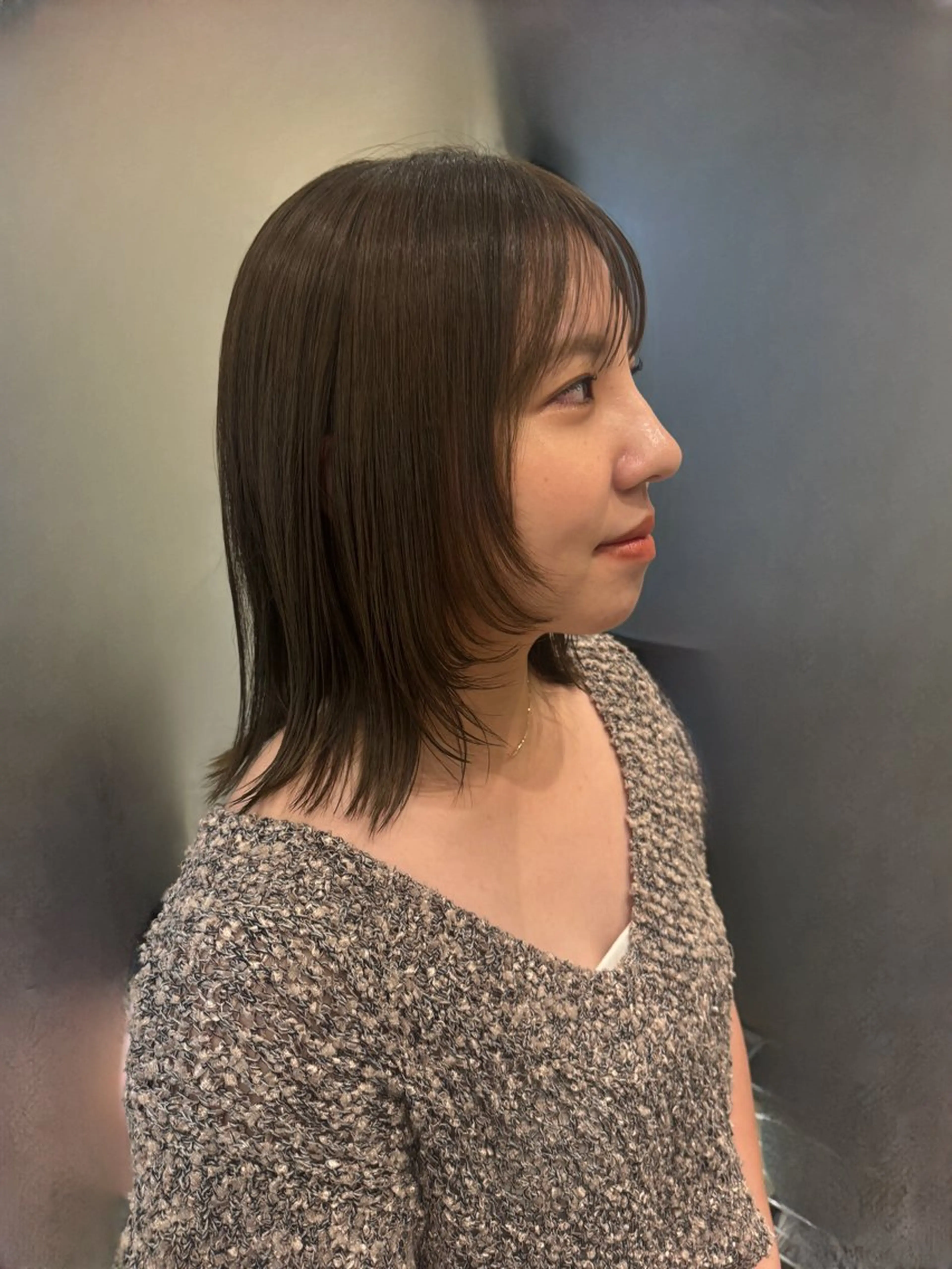 セミロング カット ヘアカラー トリートメント 顔周りcut・ご相談 ＝新宿しずく🇰🇷のヘアスタイル