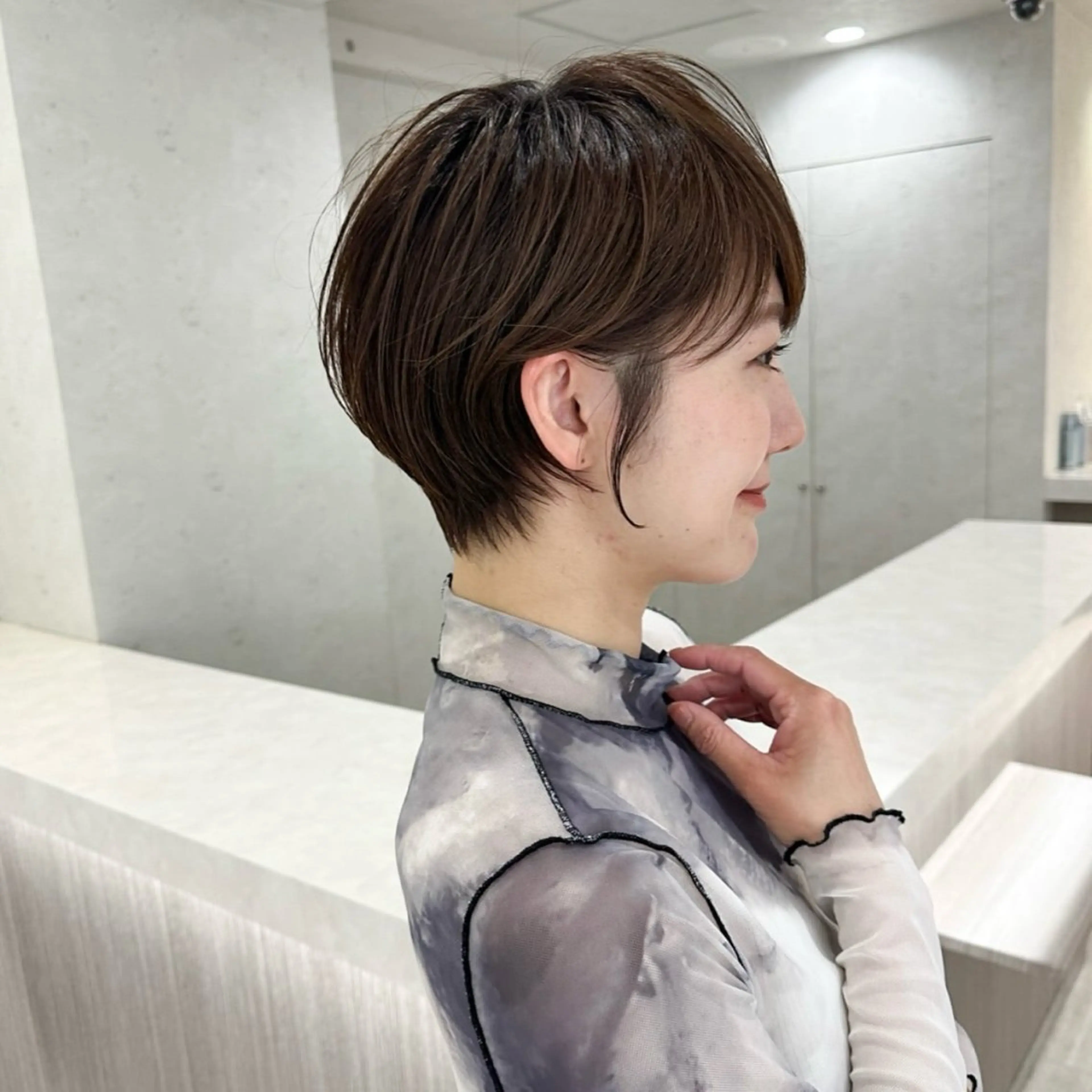 ショート 透明感カラー ふうか　渋谷のヘアスタイル