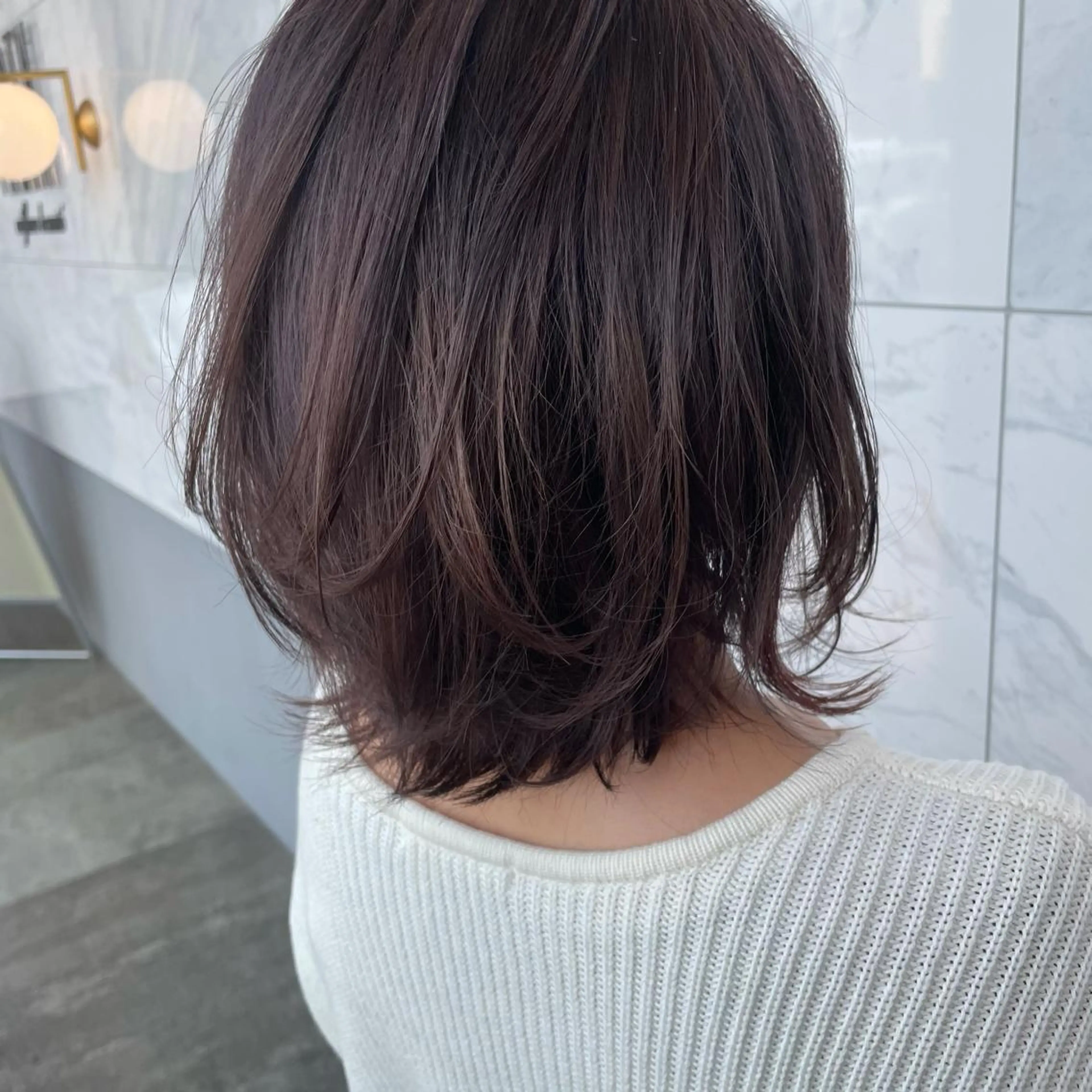 ミディアム カット ヘアカラー トリートメント 難しい髪質の縮毛矯正 高岡/射水/髪質改善のヘアスタイル