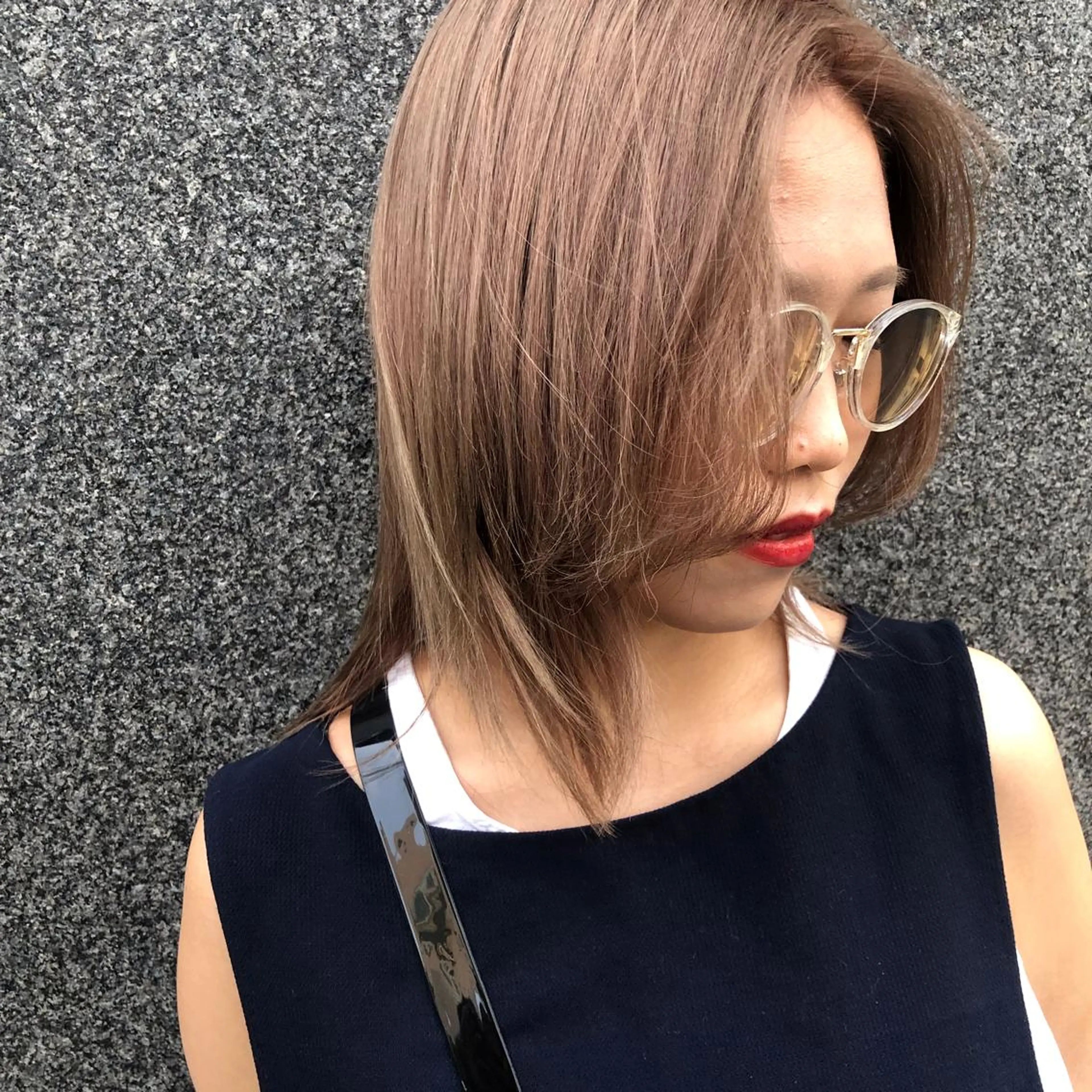 ミディアム レイヤーウルフ エクステ磯部のヘアスタイル