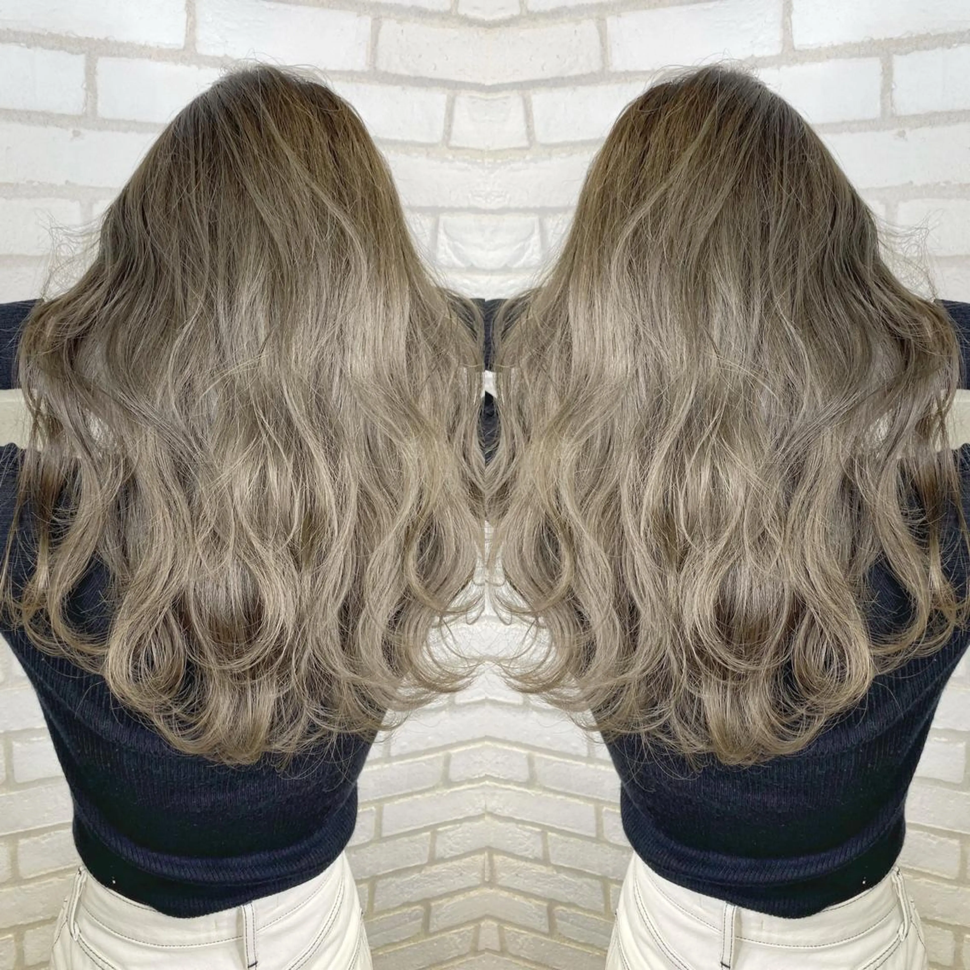 ロング ハイライト 【美髪矯正】【スト カール】小野村翔太のヘアスタイル