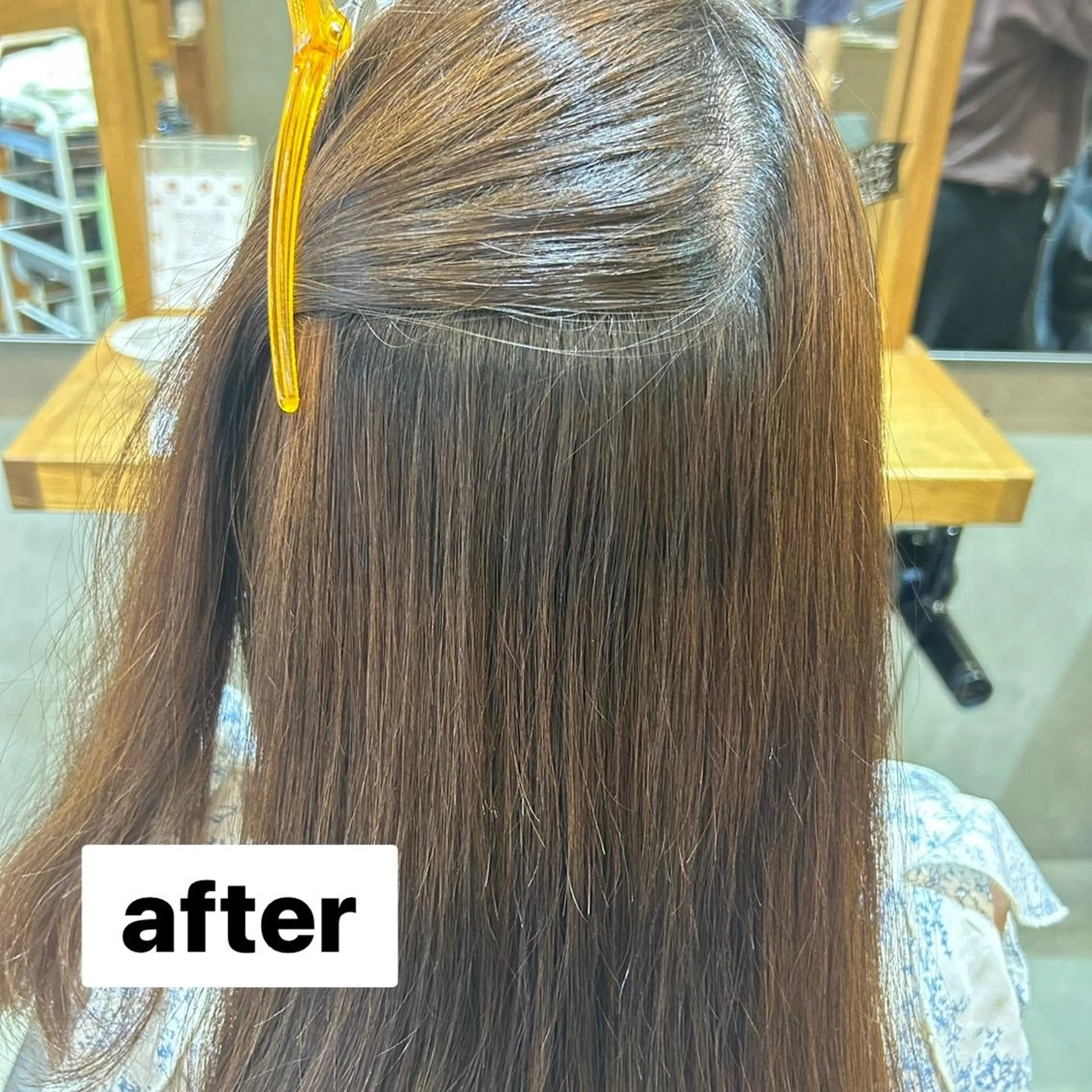 ミディアム パーマ カット 縮毛矯正 トリートメント 若狭 彩花のヘアスタイル