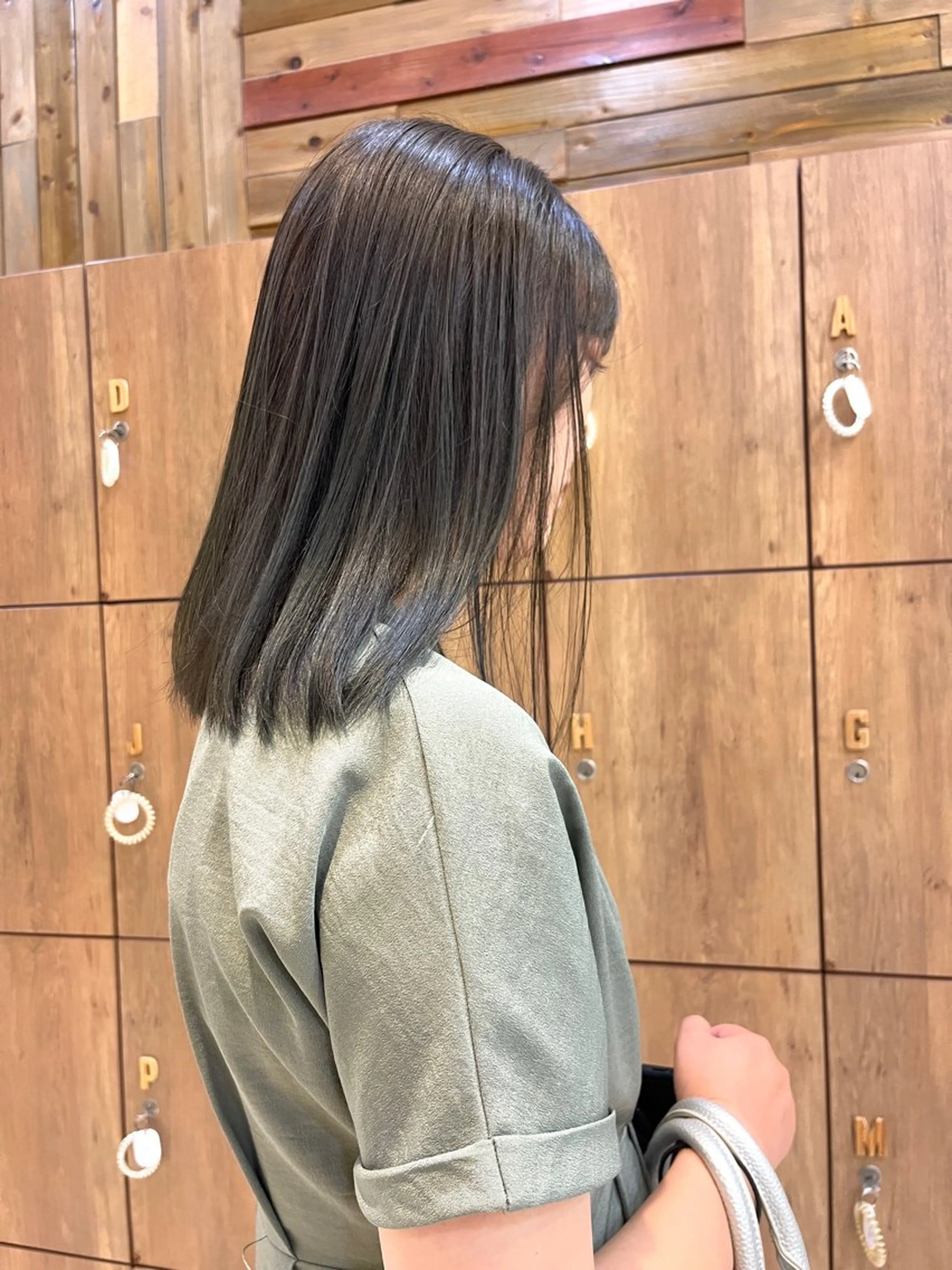 カラー カット ヘアカラー 黒田瀬奈/ボブ まろやかベージュのヘアスタイル