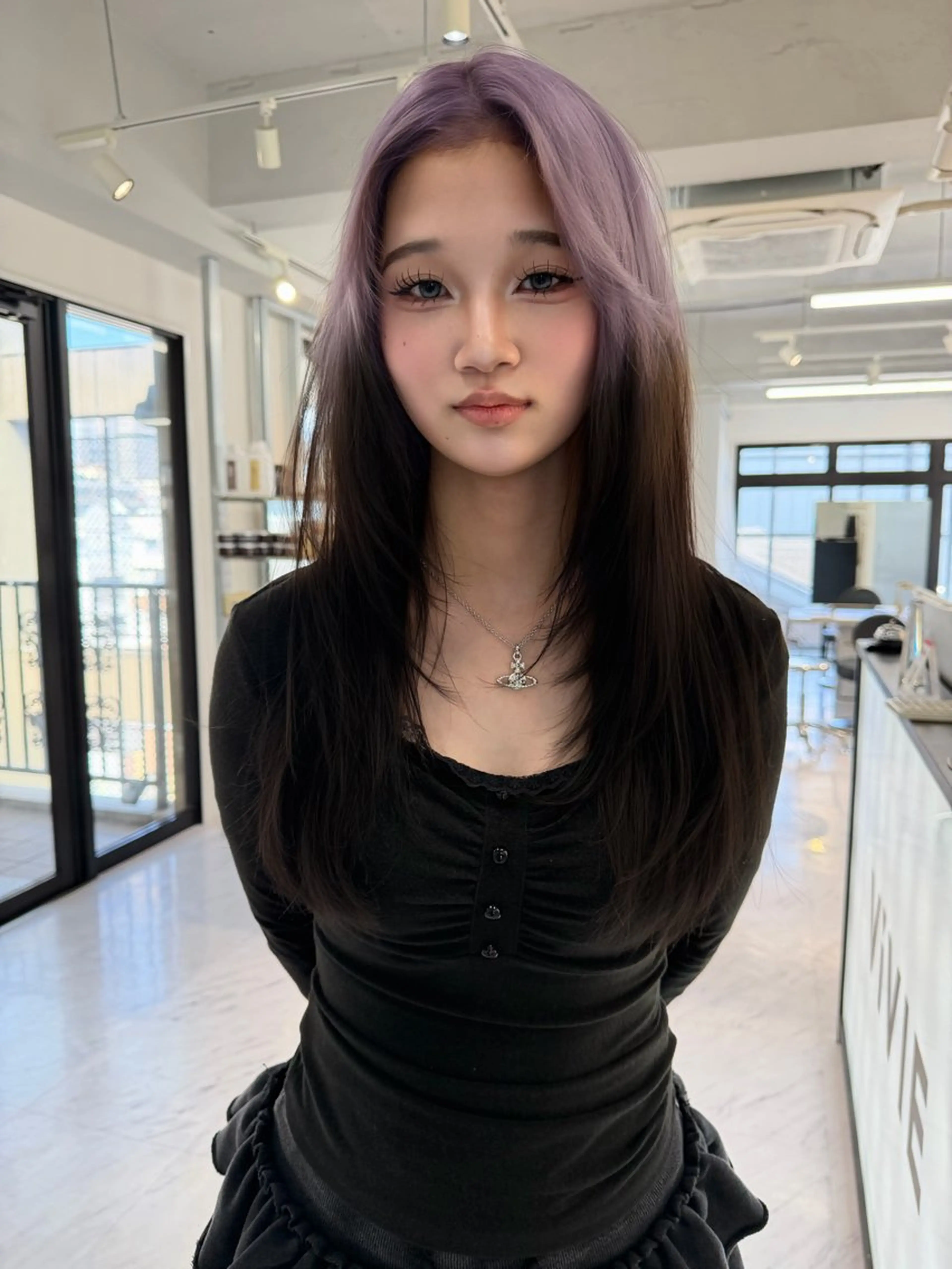 ロング カラー ベージュカラー ブリーチ ケアブリーチ デザインカラー ダブルカラー ヘアカラー トリートメント TATSUブリーチ/ ミルクティーベージュのヘアスタイル