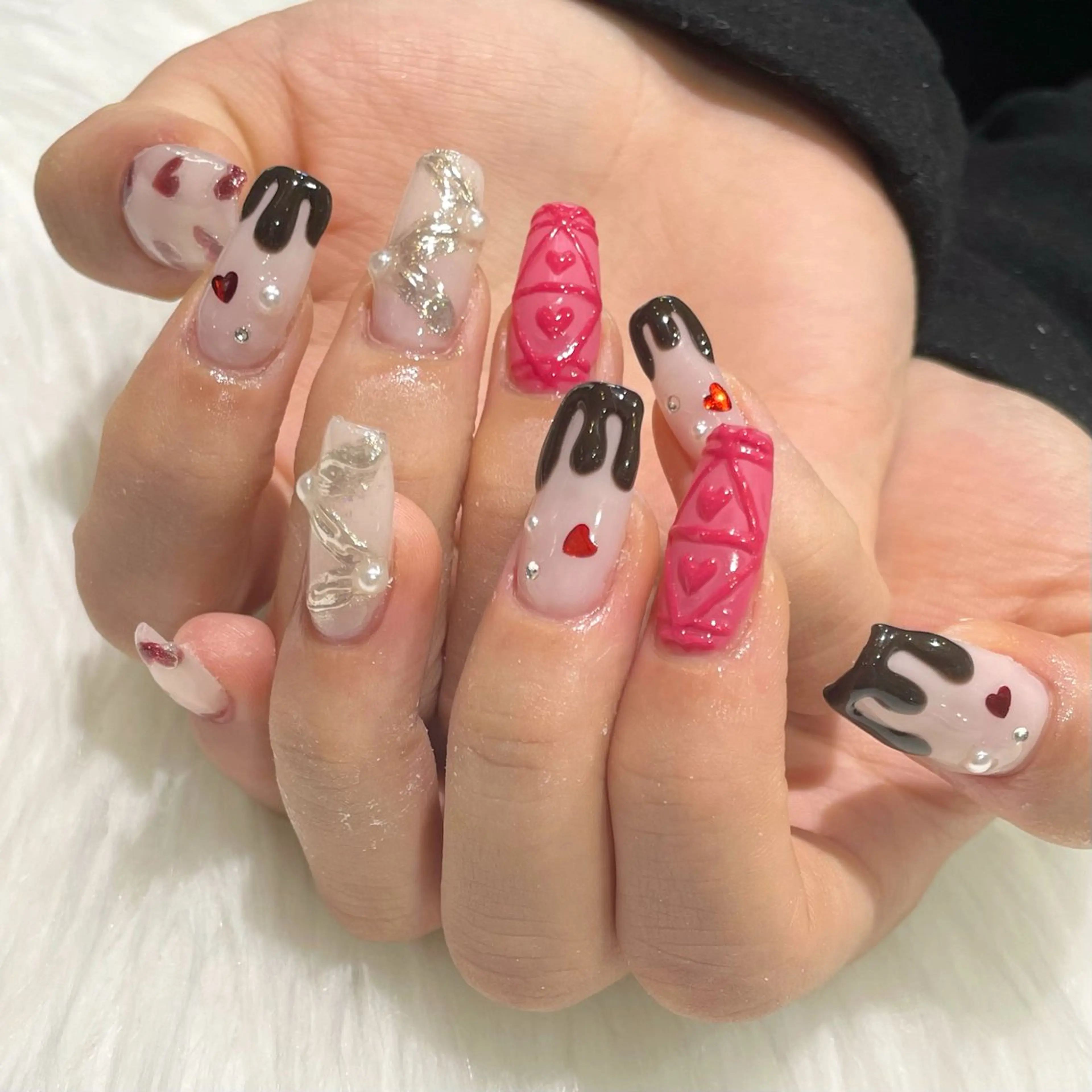 ネイル バレンタイン ハンドネイル jujur HARUKA🌸のネイルデザイン