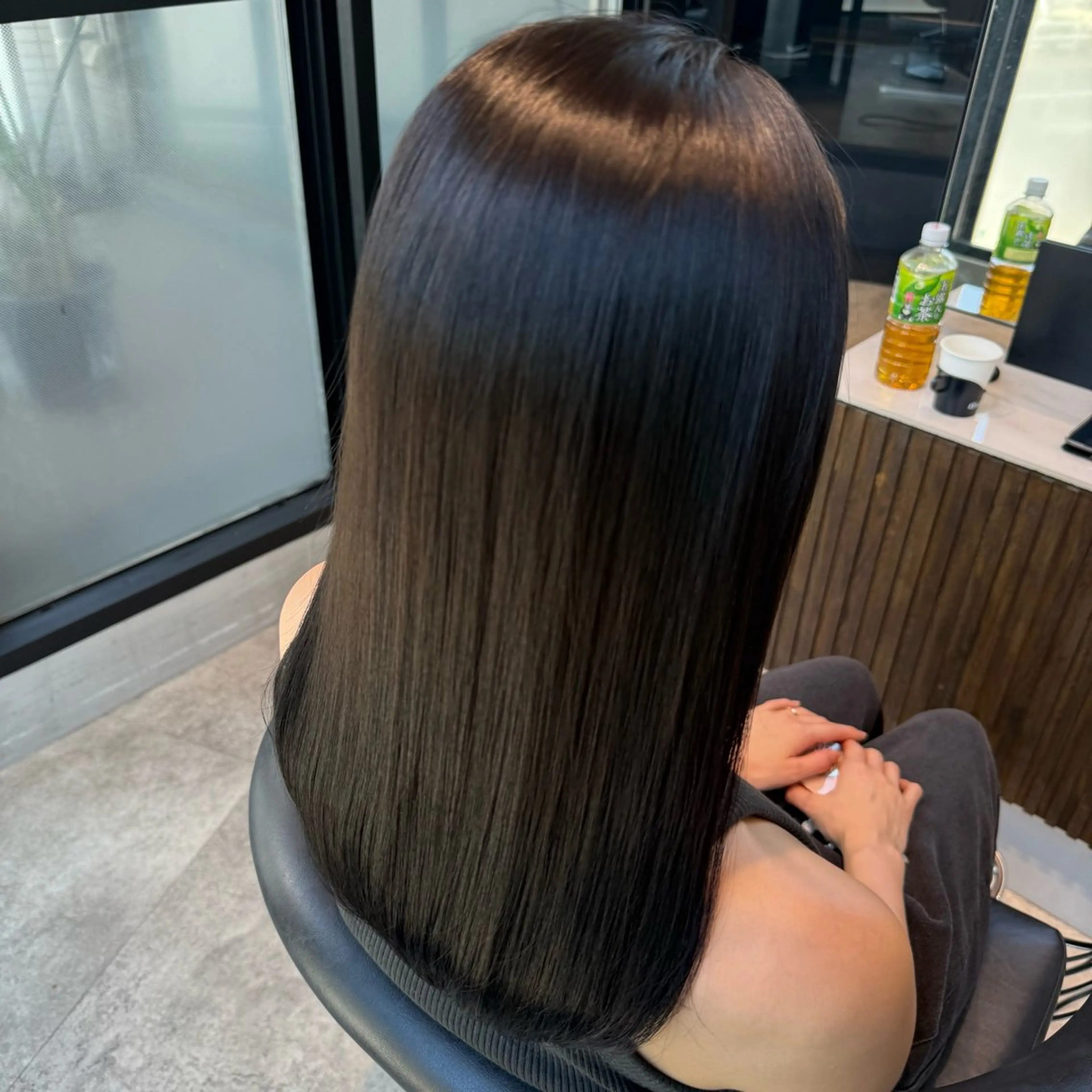 髪質改善ヘアカラー+3ステップトリートメントの写真