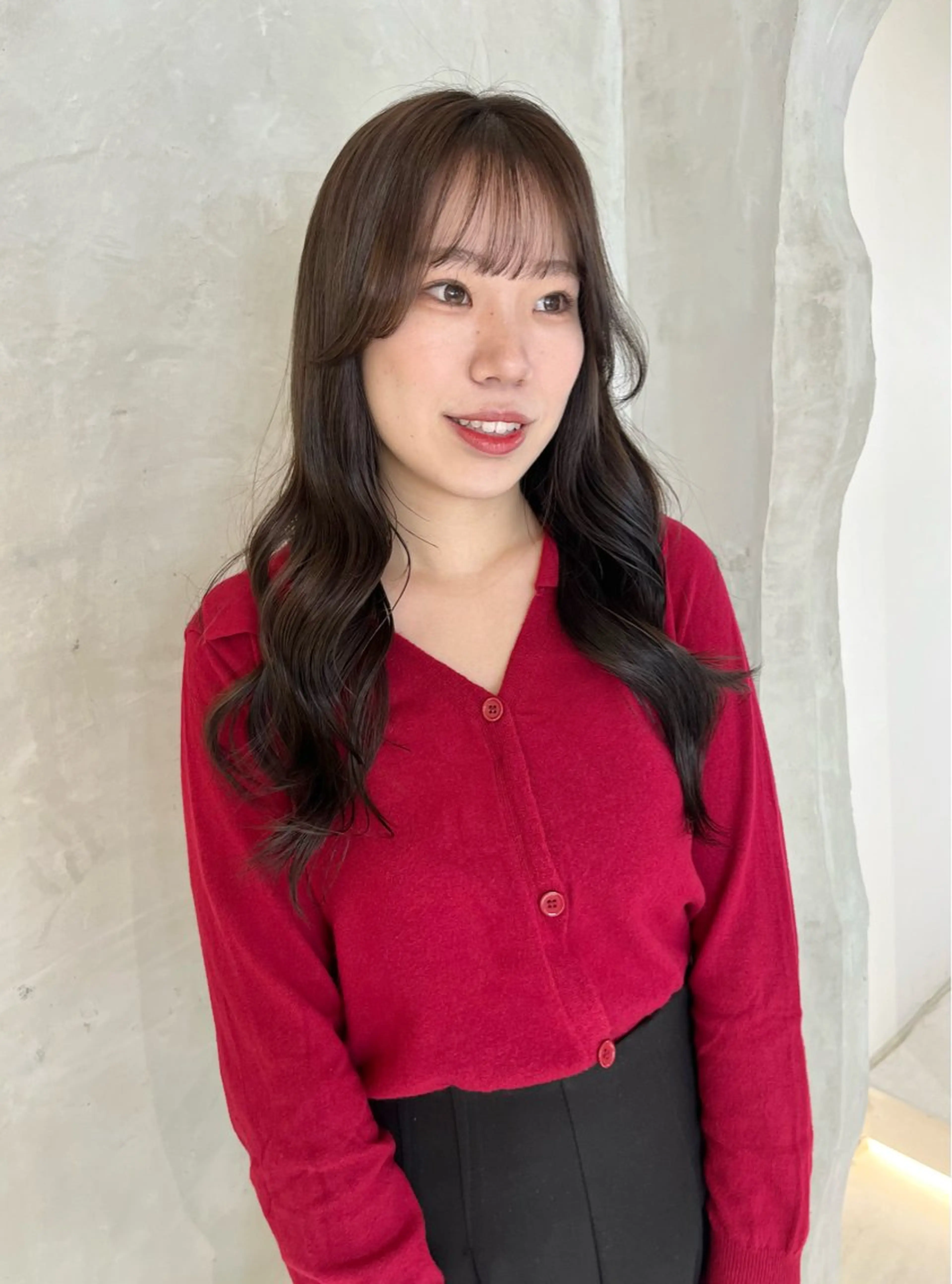 ロング カラー カット ヘアカラー トリートメント effect横浜所属・切りっぱなしボブ/ 艶カラー/綾莉のヘアスタイル