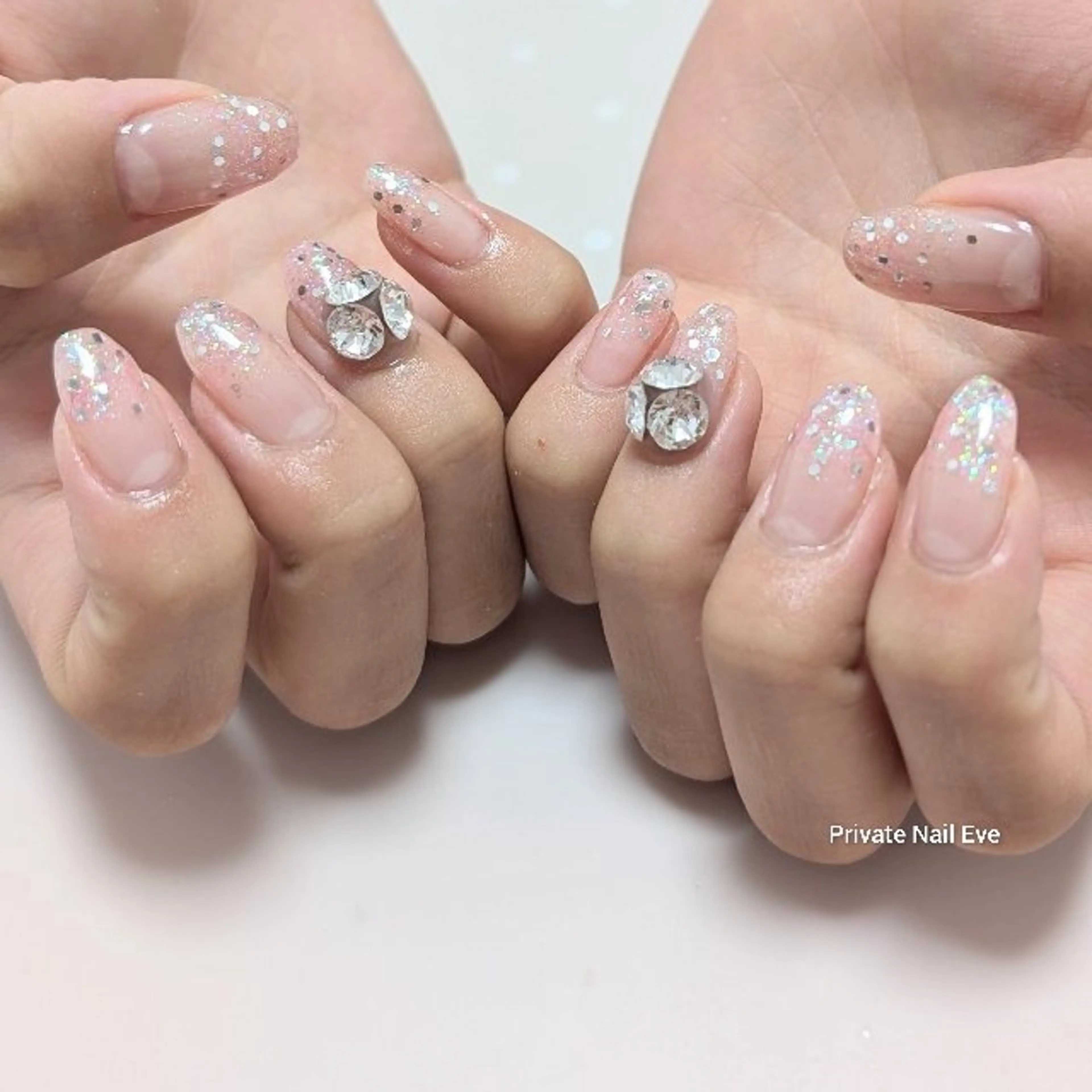 ネイル グラデーション ラメ(グリッター) ラメグラデーション ハンドネイル ネイル junkoのネイルデザイン