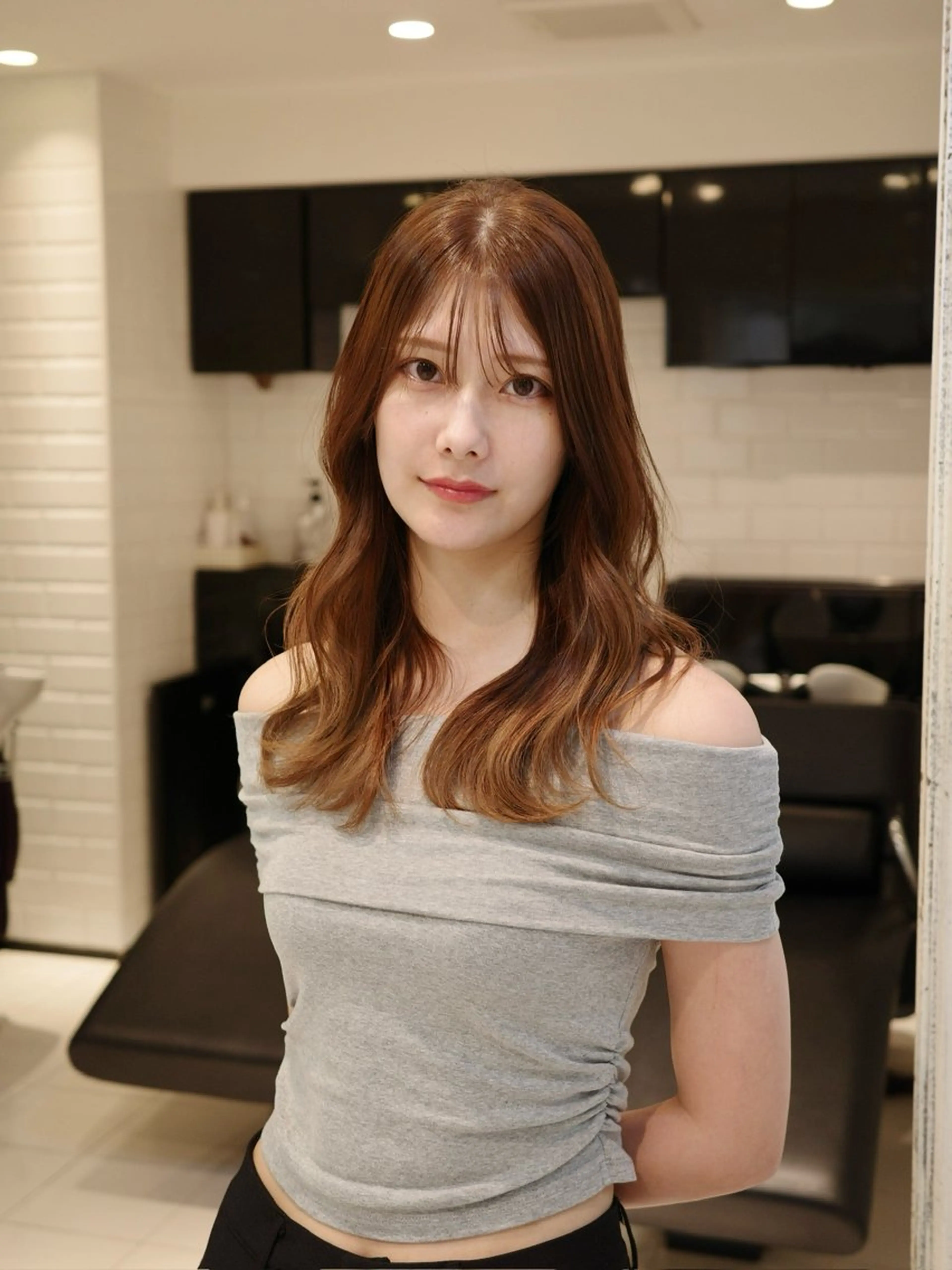 セミロング カット ヘアカラー トリートメント F Beauty表参道所属・髪質改善/縮毛矯正/ 酸性ストレート/ガブのヘアスタイル