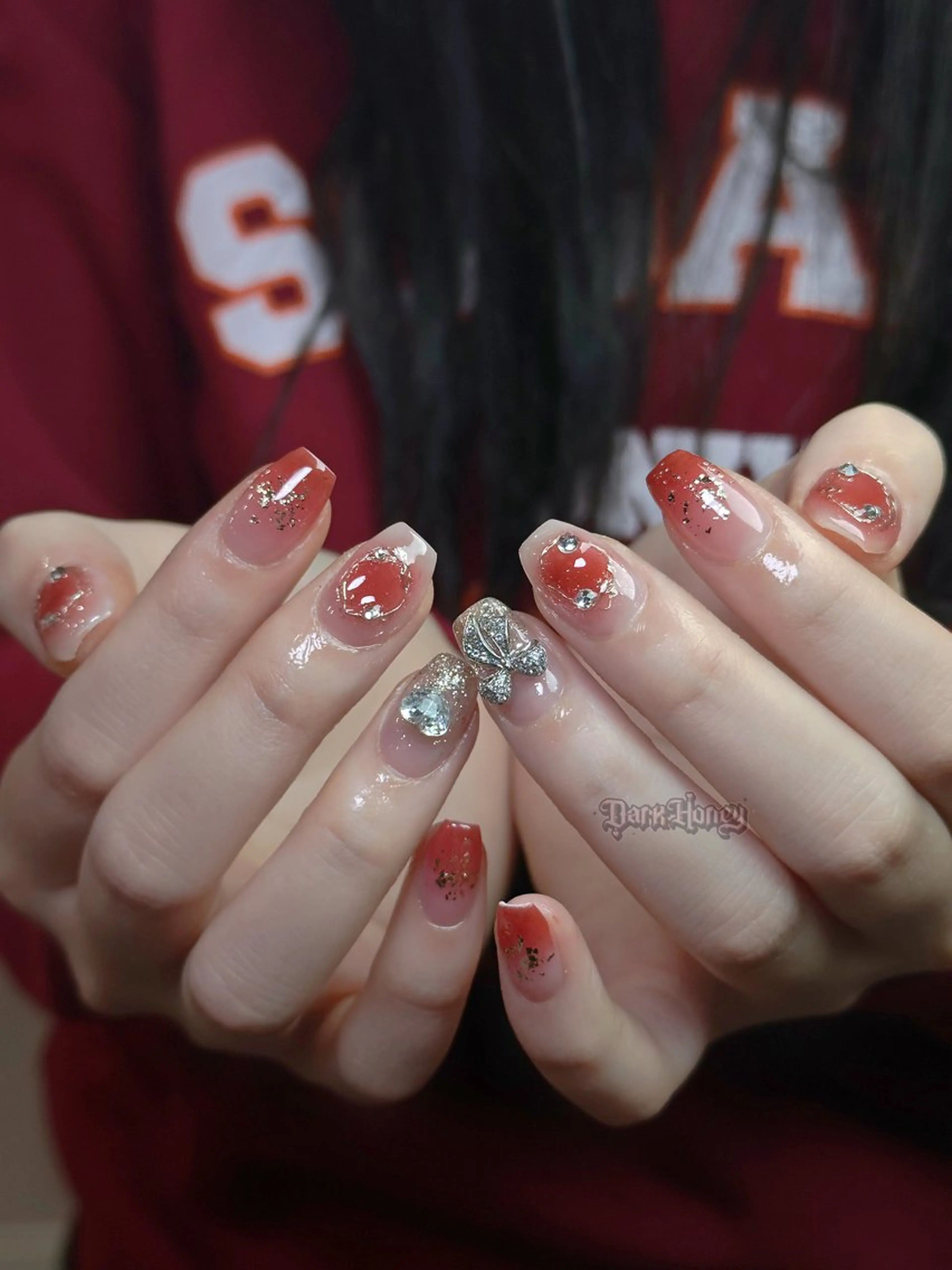 ネイル ハンドネイル Dark honey スカルプ専門原宿店のネイルデザイン