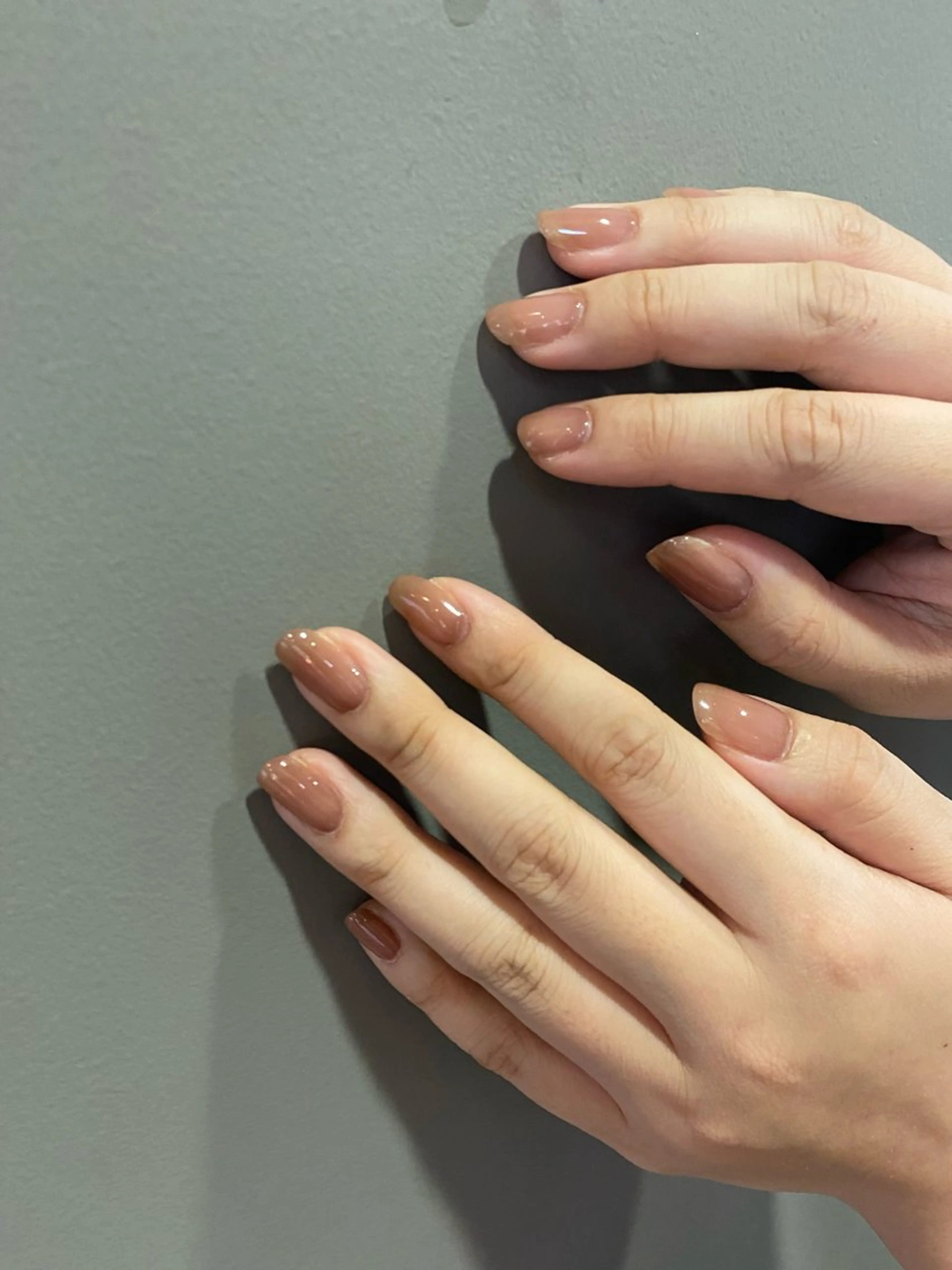 ネイル ブラウン ワンカラーネイル la vela(ラヴェラ)所属・廣澤 彩名のネイルデザイン