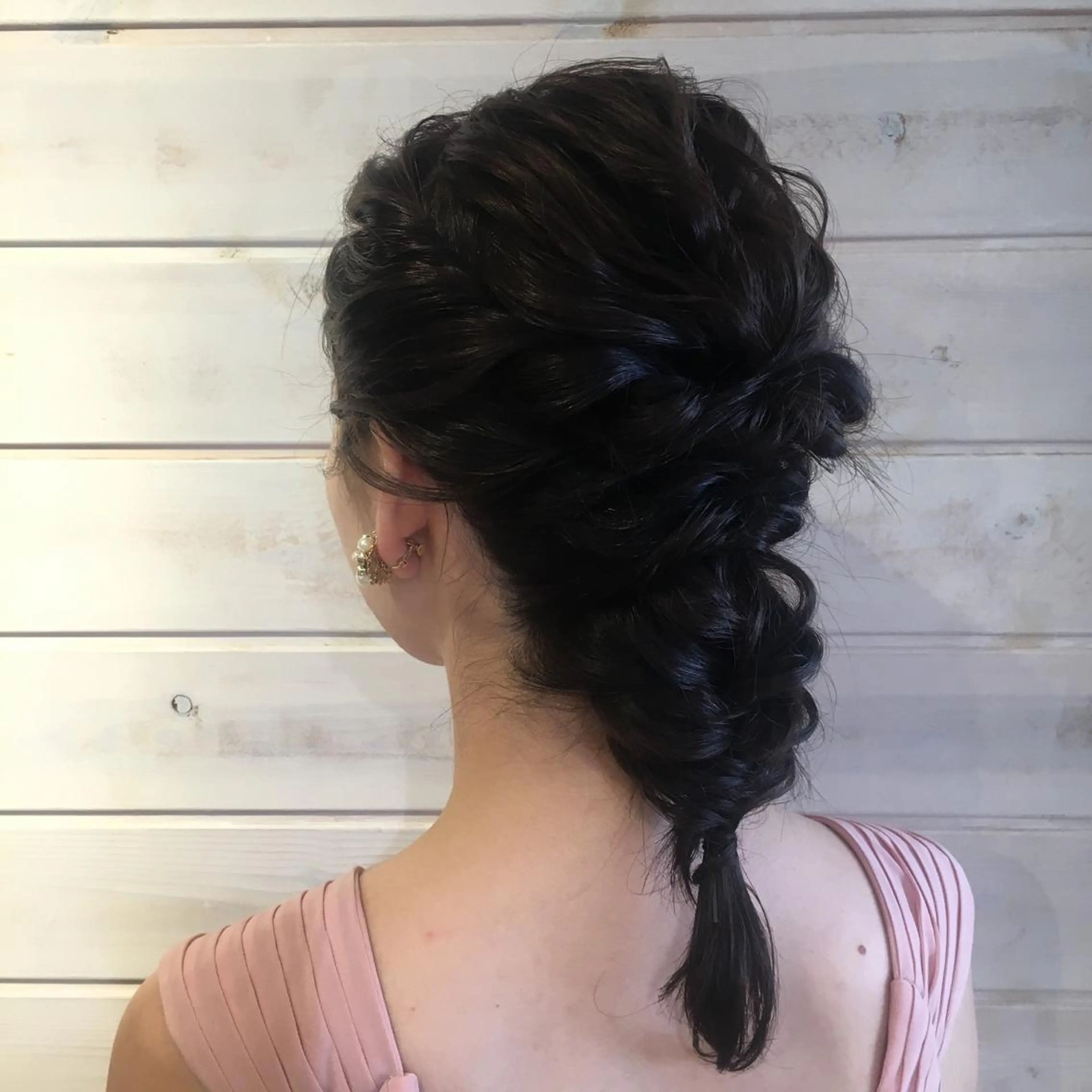 セミロング ヘアアレンジ 野崎 ひかりのヘアスタイル