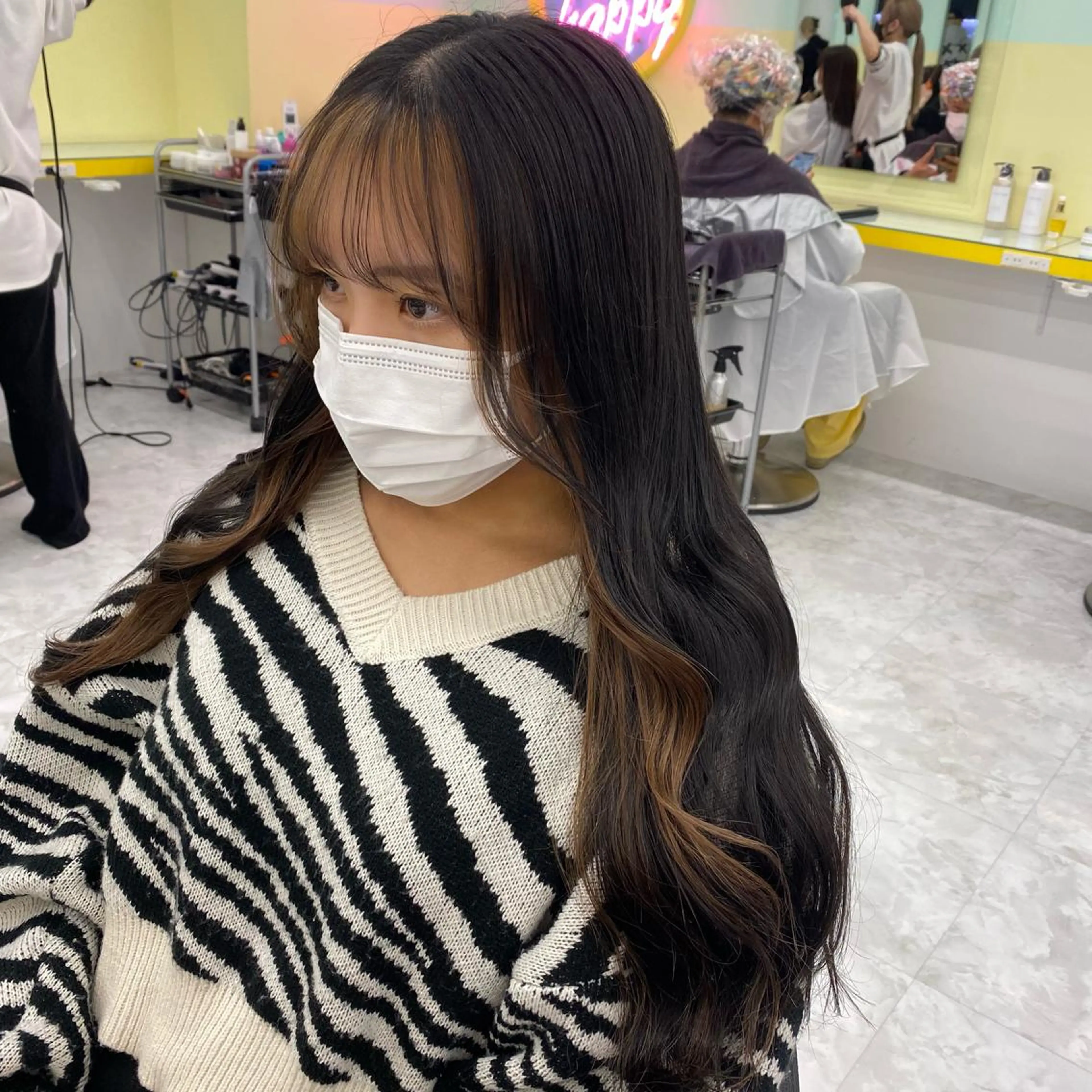 セミロング カラー ヘアアレンジ GOTODAY shair salon 横浜mare店所属・透明感抜群カラー mai🍑♡のヘアスタイル