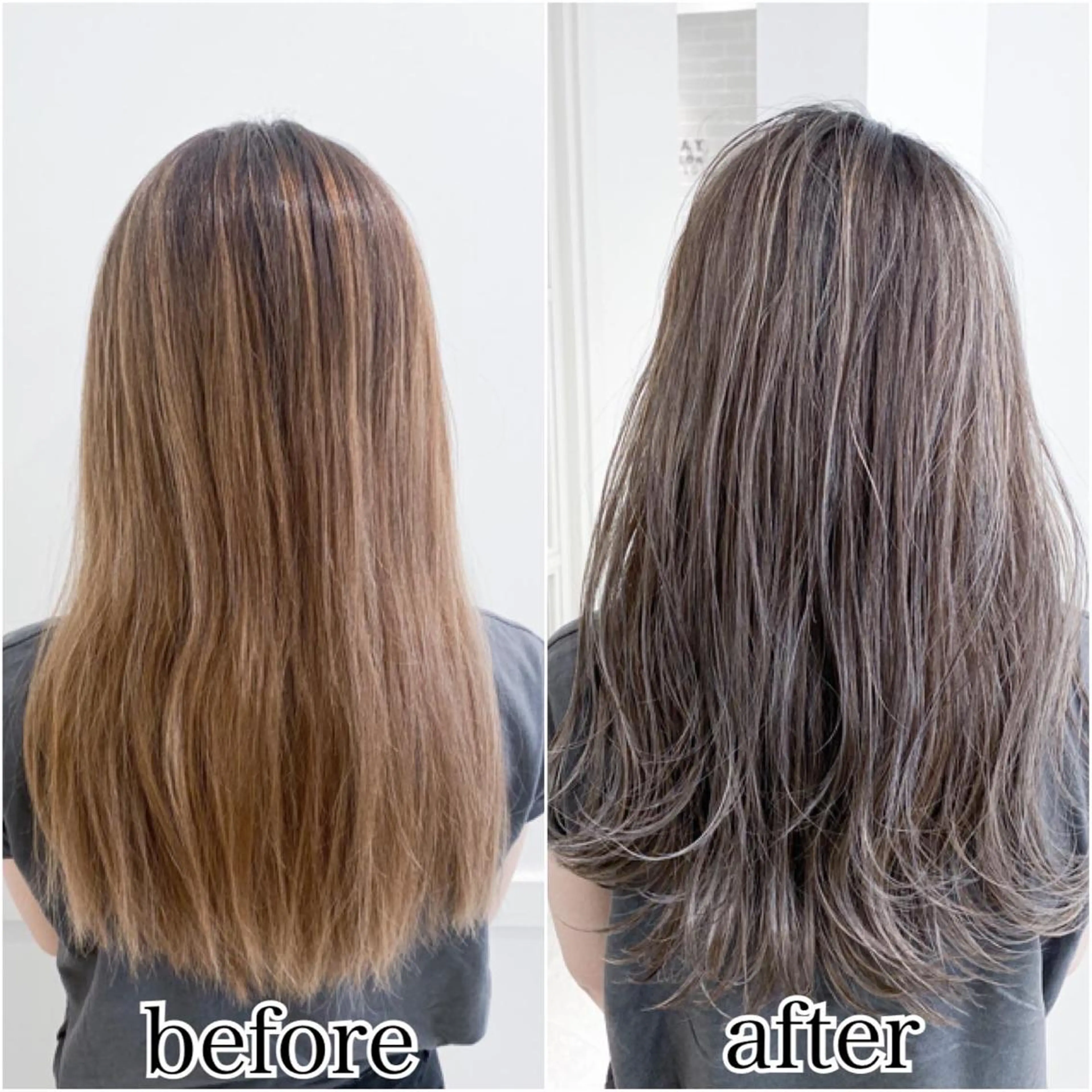 セミロング カラー ハイライトカラー ハイライト GO TODAY  SHAiRE SALON YOKOHAMA Mare店所属・✨天使の美髪✨ ショートカット✨中山のヘアスタイル