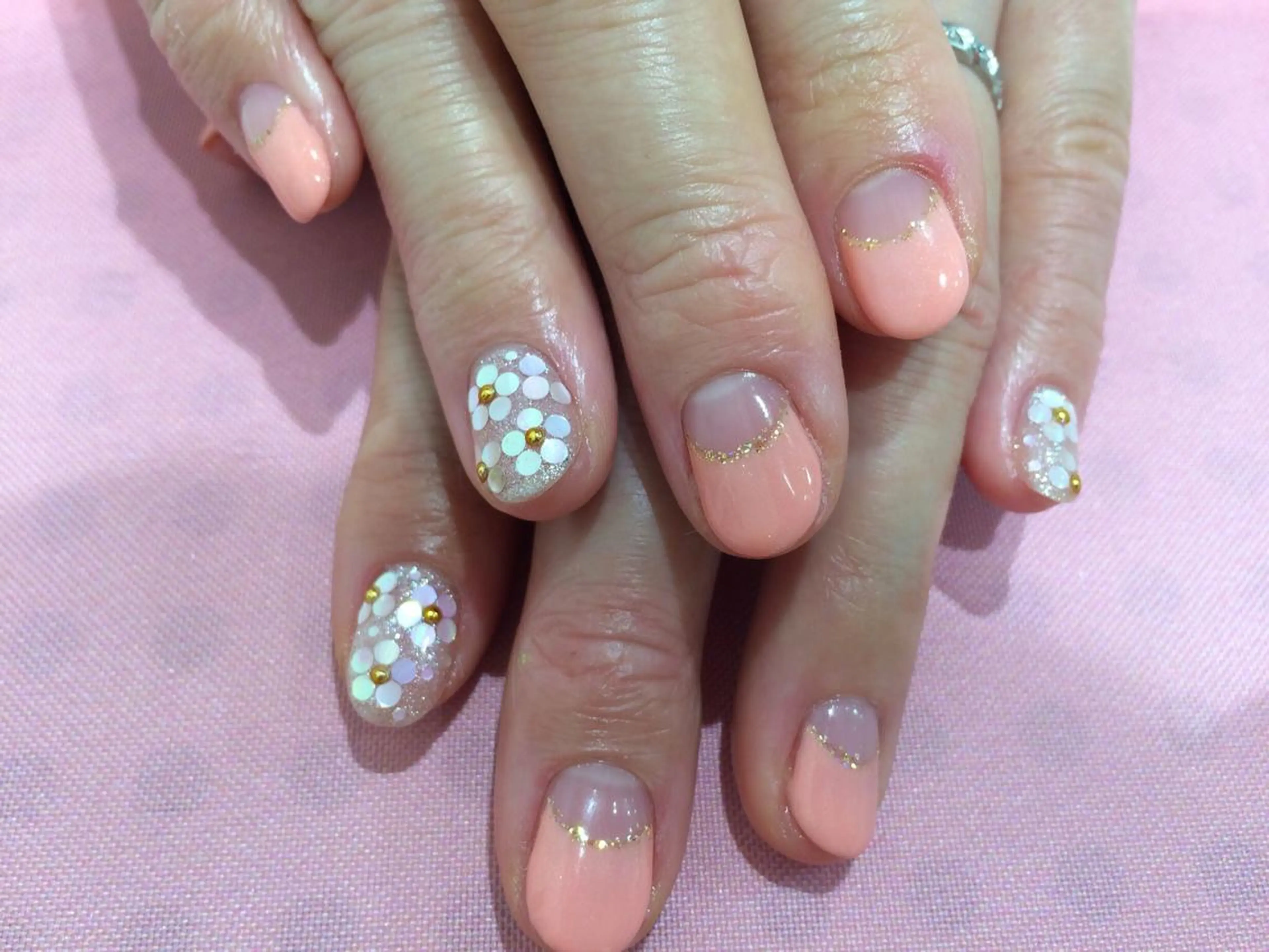 ネイル フラワーネイル オレンジ nailsalon colon所属・nailartist lisaのネイルデザイン