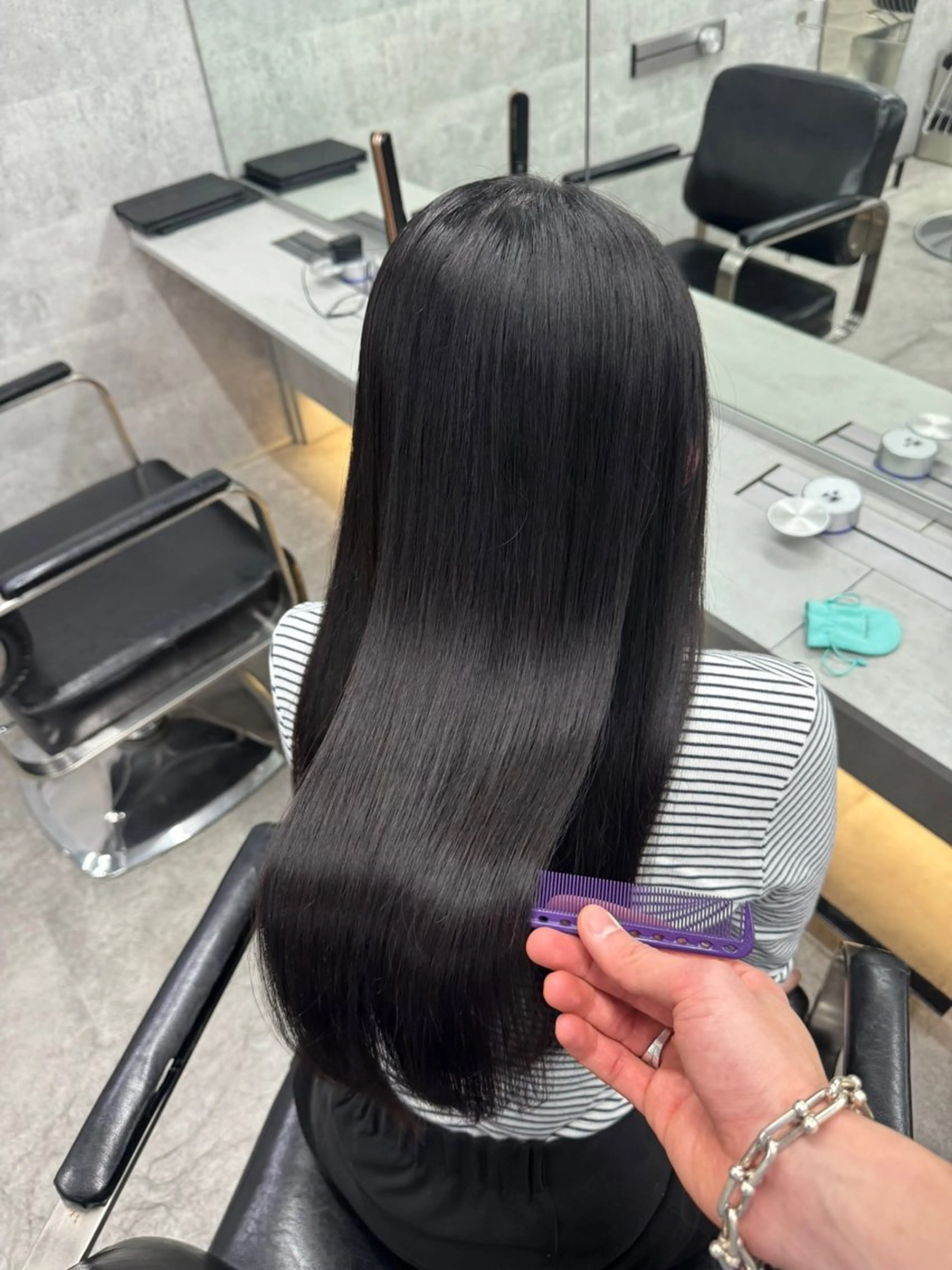 ロング カラー 縮毛矯正 NOOS omotesando所属・あなたのお悩み改善" You"💚❤️💛のヘアスタイル