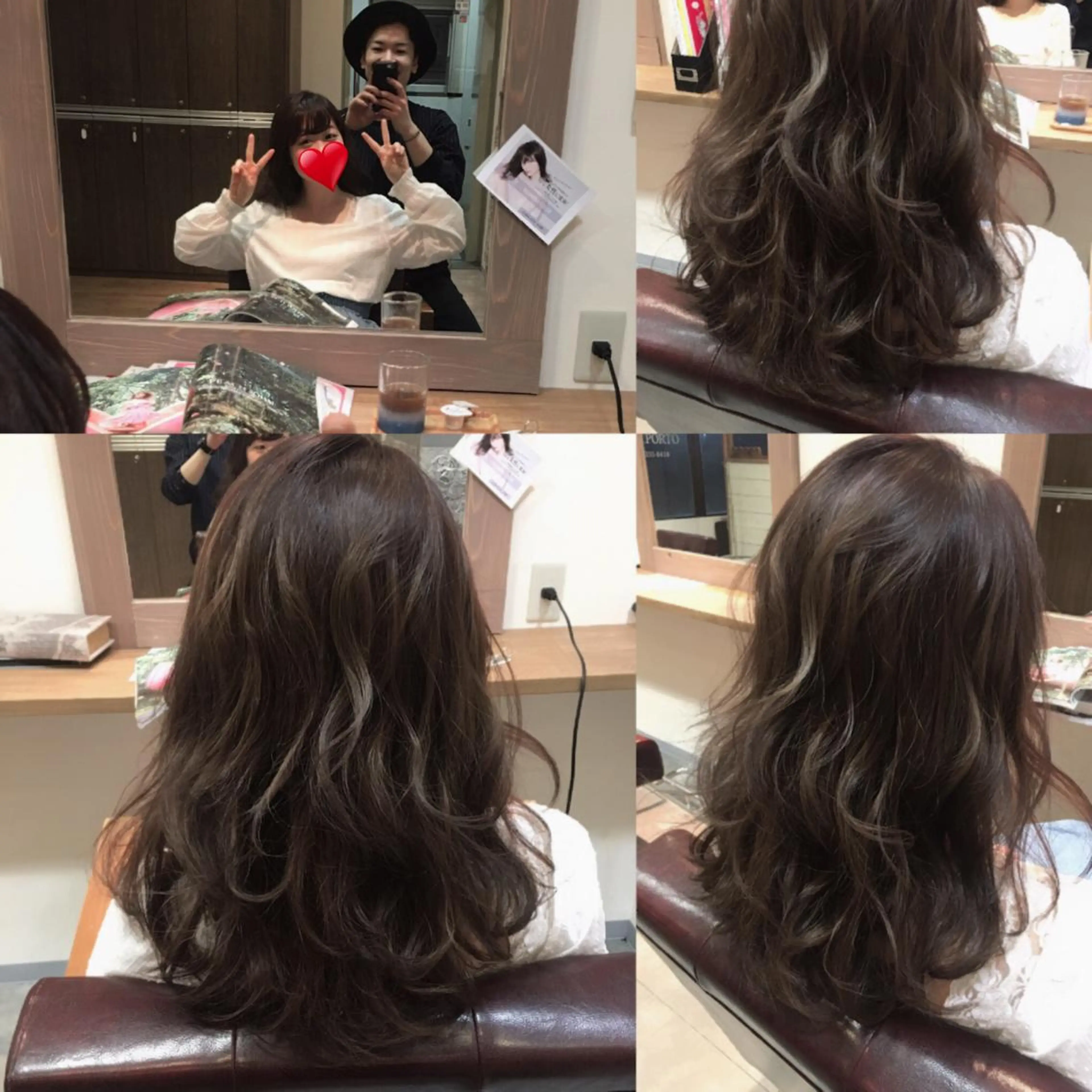 セミロング カラー グレージュ パープルカラー パープルグレージュ hair salon Ranun髪質改善のヘアスタイル