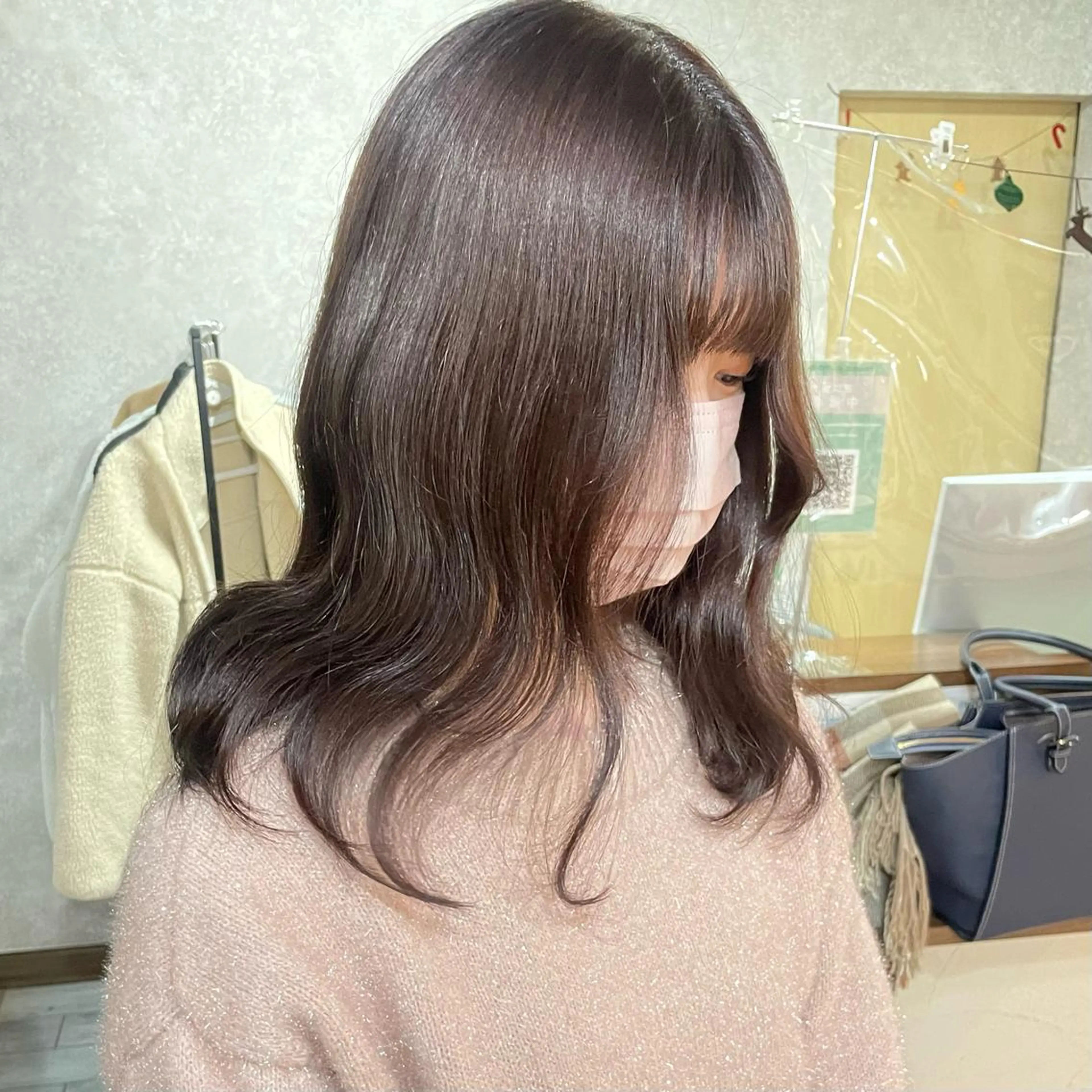 ミディアム カラー ブリーチ ラベンダーカラー ブリーチなしカラー ピンクカラー ピンクラベンダー カット ヘアカラー 高橋 みく/ minim 暖色のヘアスタイル