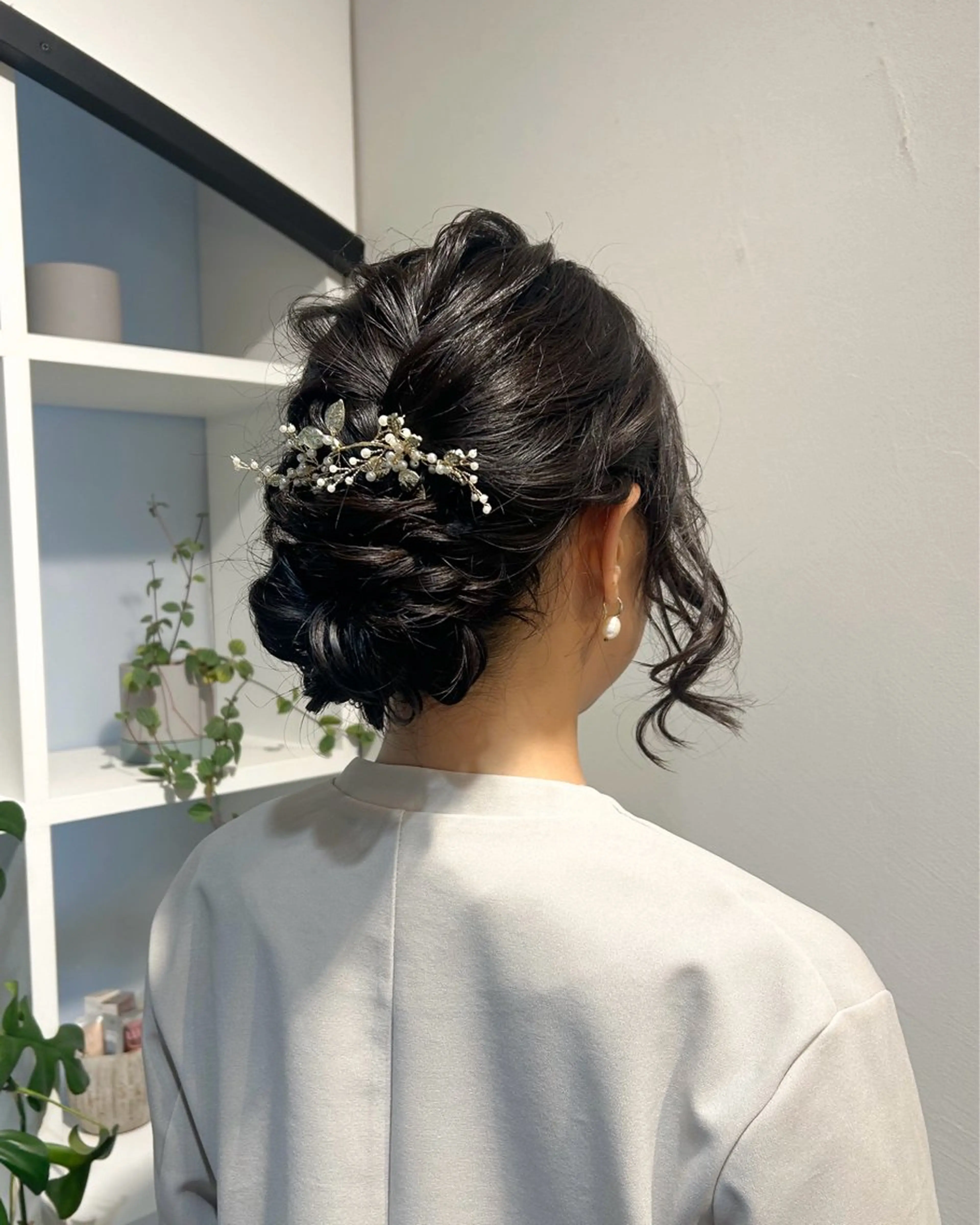 セミロング アレンジ/新宿 透明感カラー/ヤノのヘアスタイル