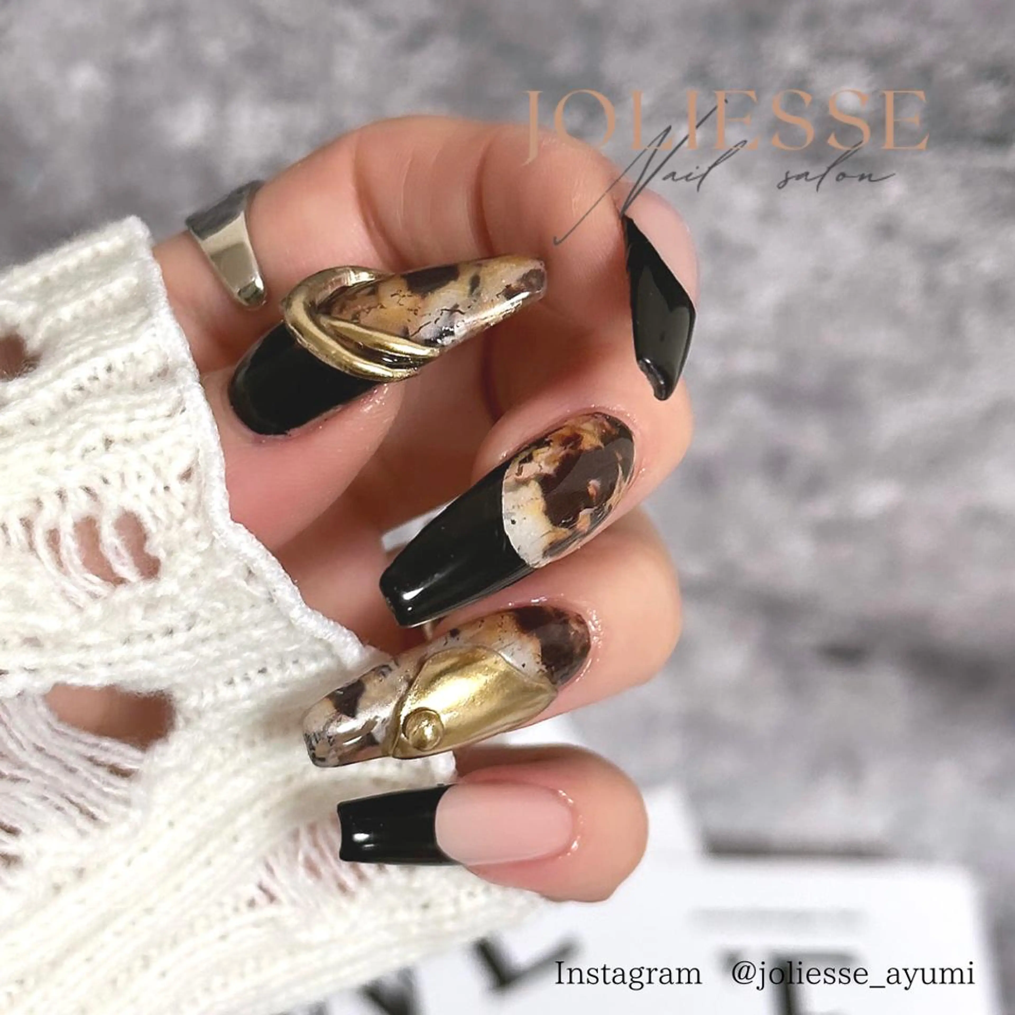 ネイル 冬ネイル ハンドネイル joliesse【ジョリエス】所属・JOLIESSE Ayumiのネイルデザイン