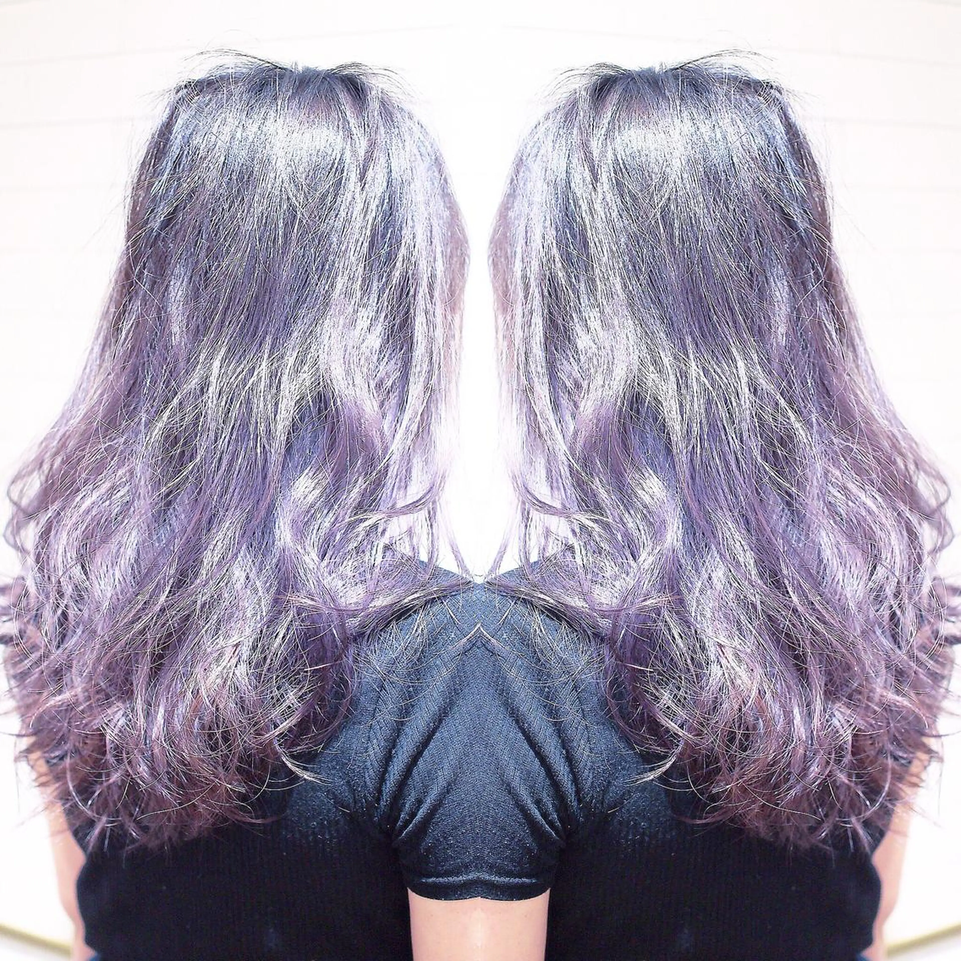 ロング カラー アッシュ ラベンダーカラー ラベンダーアッシュ 及川シゲル 髪質改善講師のヘアスタイル