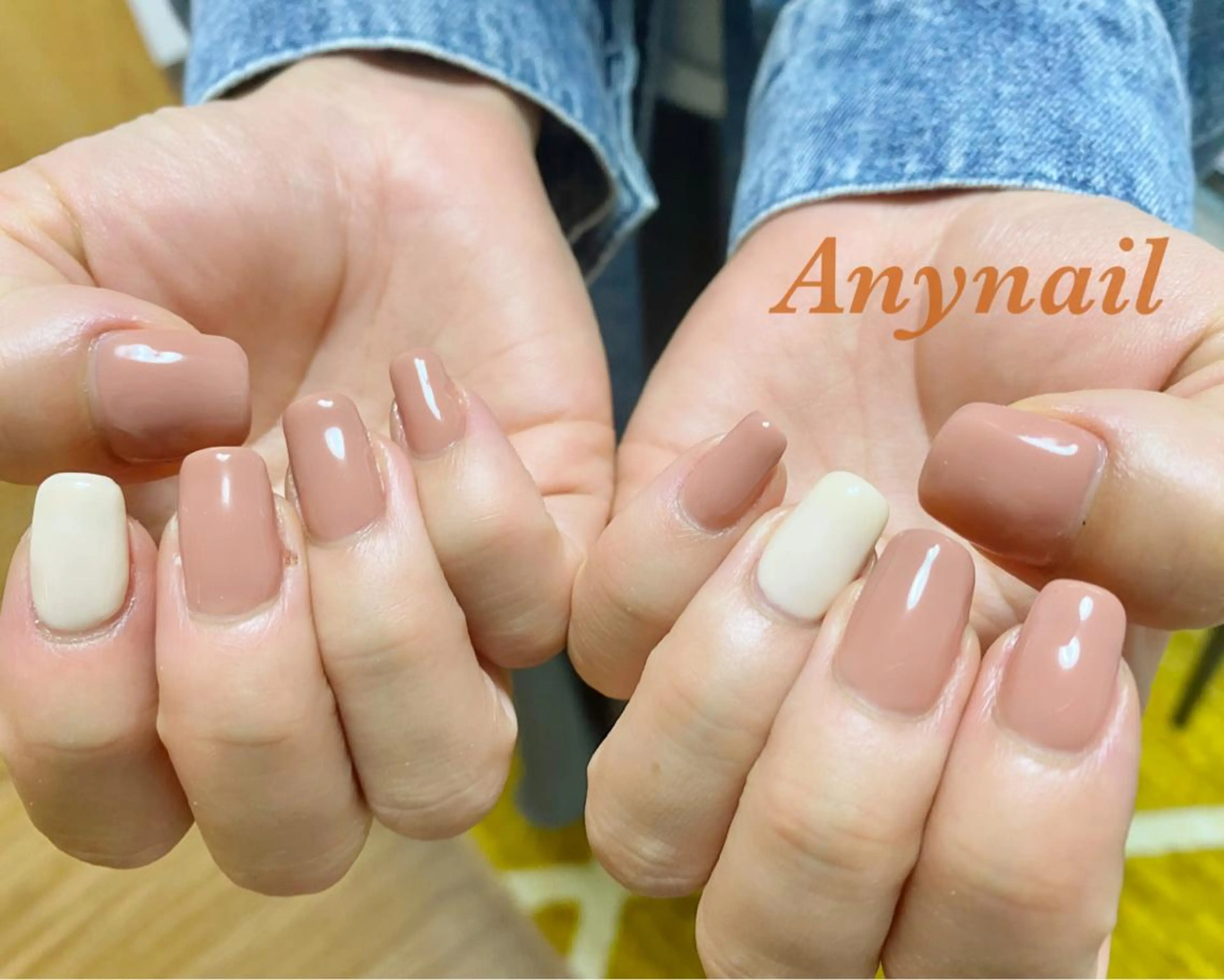 ネイル ブルー オフィスネイル ワンカラーネイル ハンドネイル 岩澤 恵子のネイルデザイン