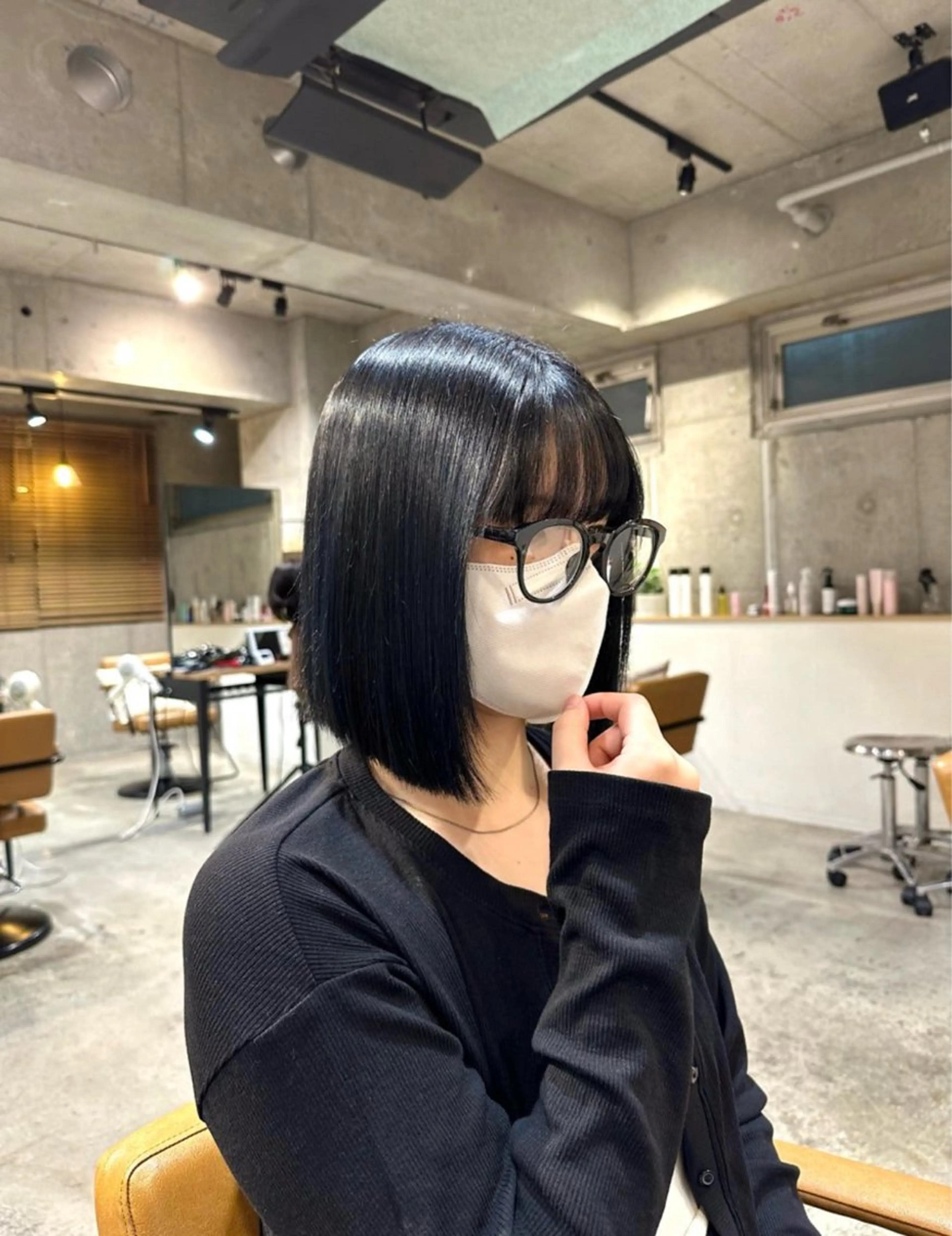 ミディアム カラー カット ヘアカラー La Bonheur hair parfait所属・谷本虎太郎 レイヤー🌈ボブのヘアスタイル