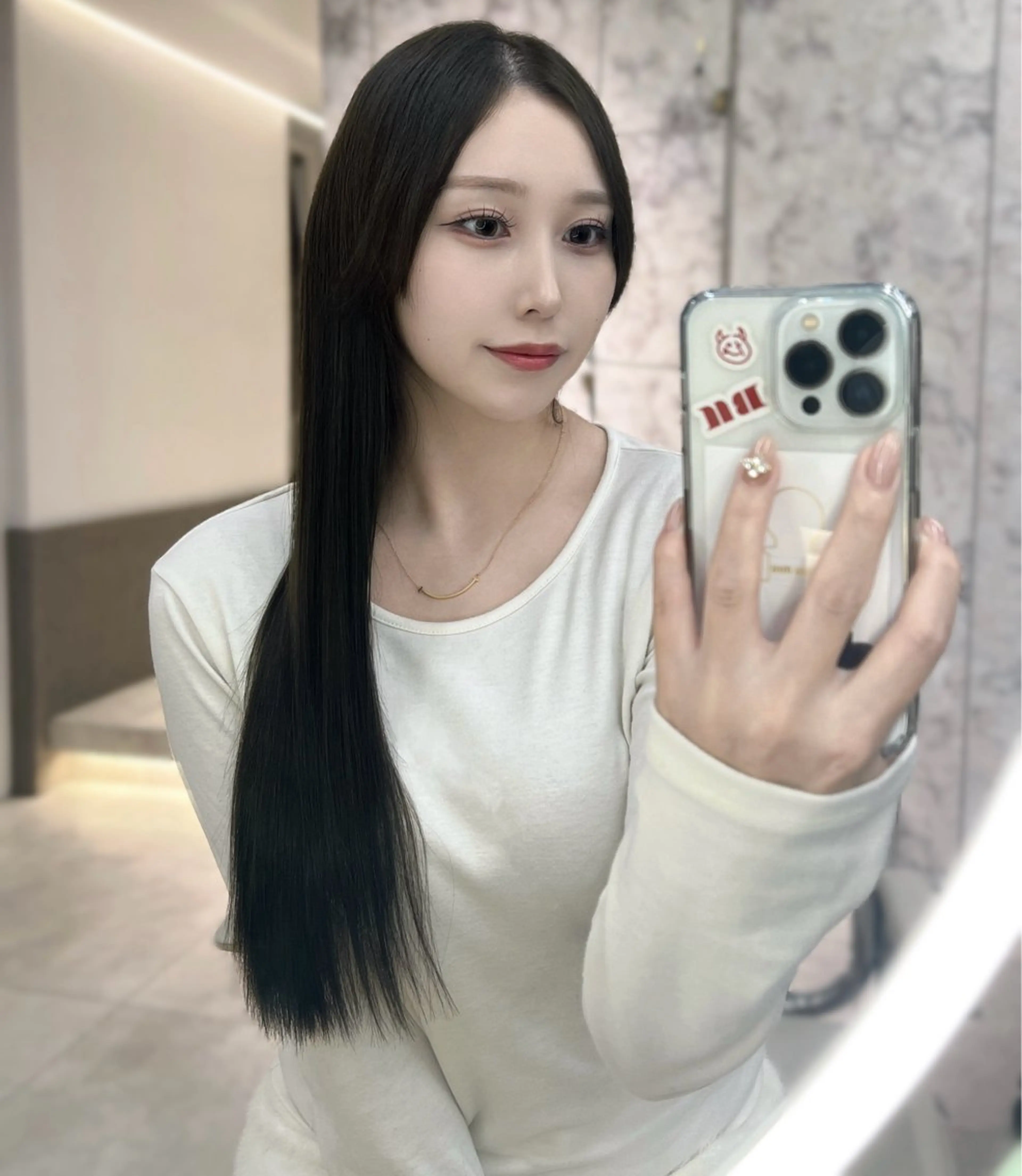 ロング カット ヘアカラー トリートメント ⭐️似合わせ⭐️/ ETOWA新宿/上村のヘアスタイル