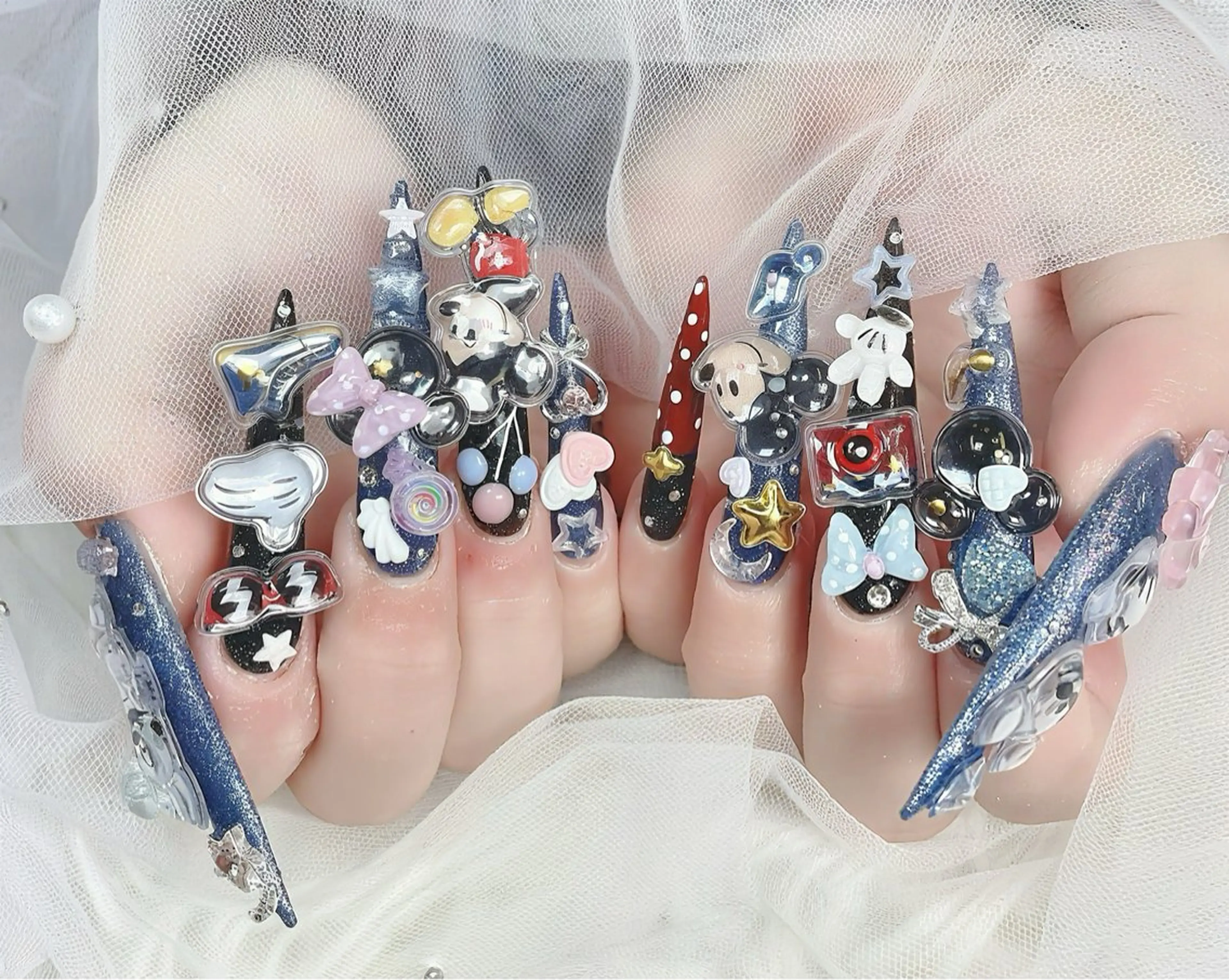 ネイル ロングネイル 持ち込み スーパーロングネイル ハンドネイル ハンドケア Gote Kawa nail salonのネイルデザイン