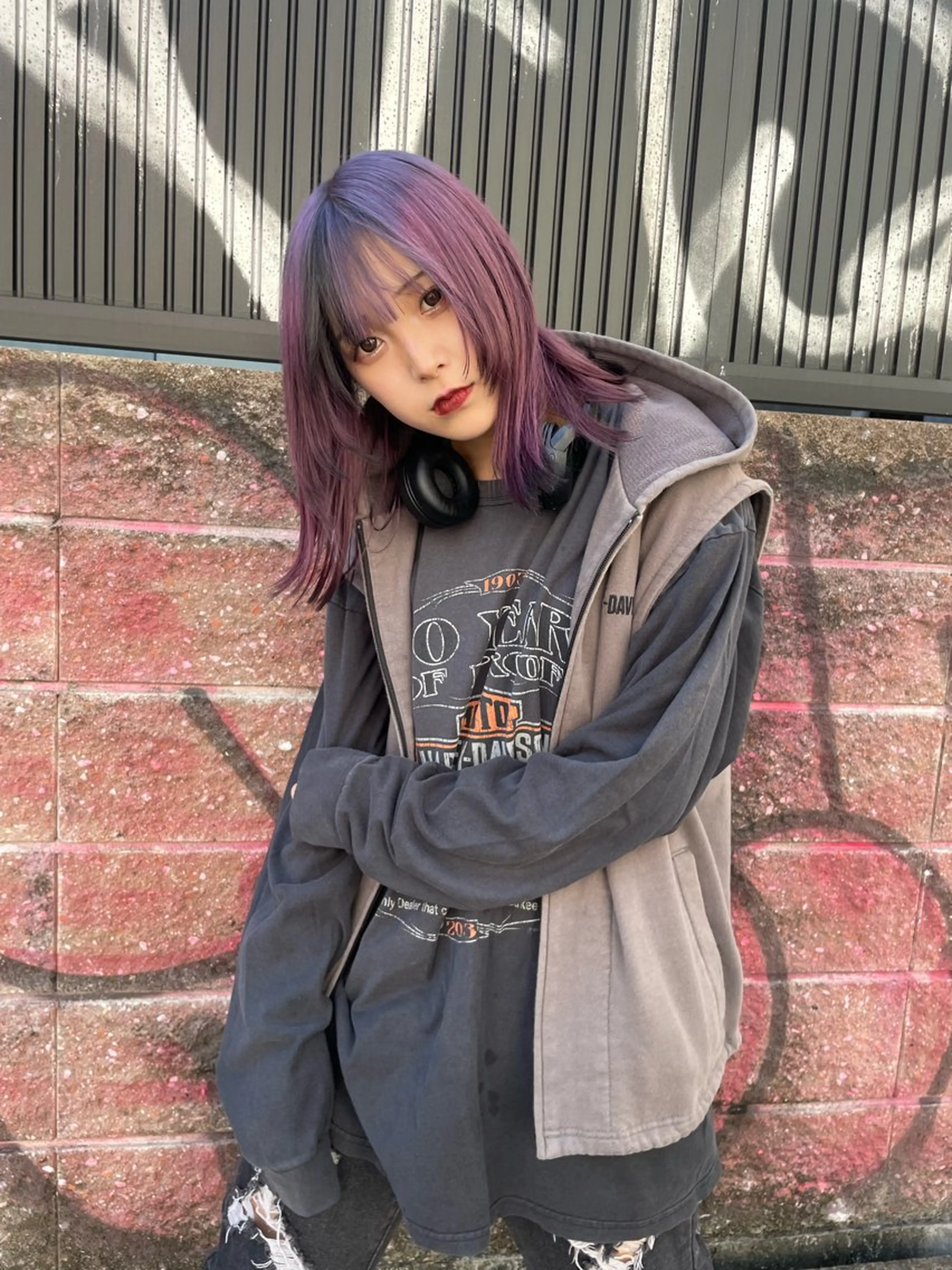 セミロング インク 美容院のヘアスタイル