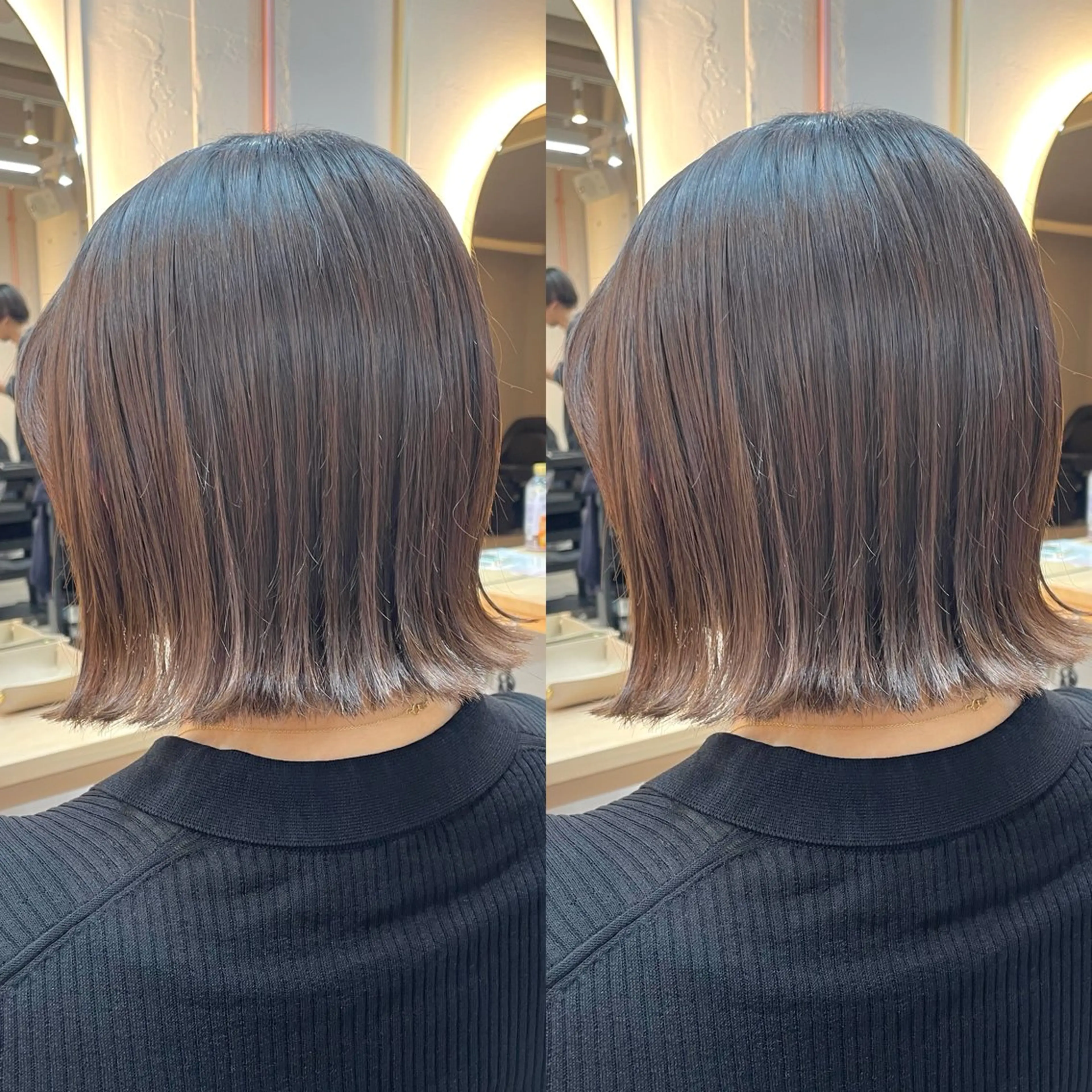 ショート カラー ブラウンカラー ボブ 外ハネヘア カット ヘアカラー トリートメント ヘアセット ブリーチ無しダブル カラー🦕まどかのヘアスタイル