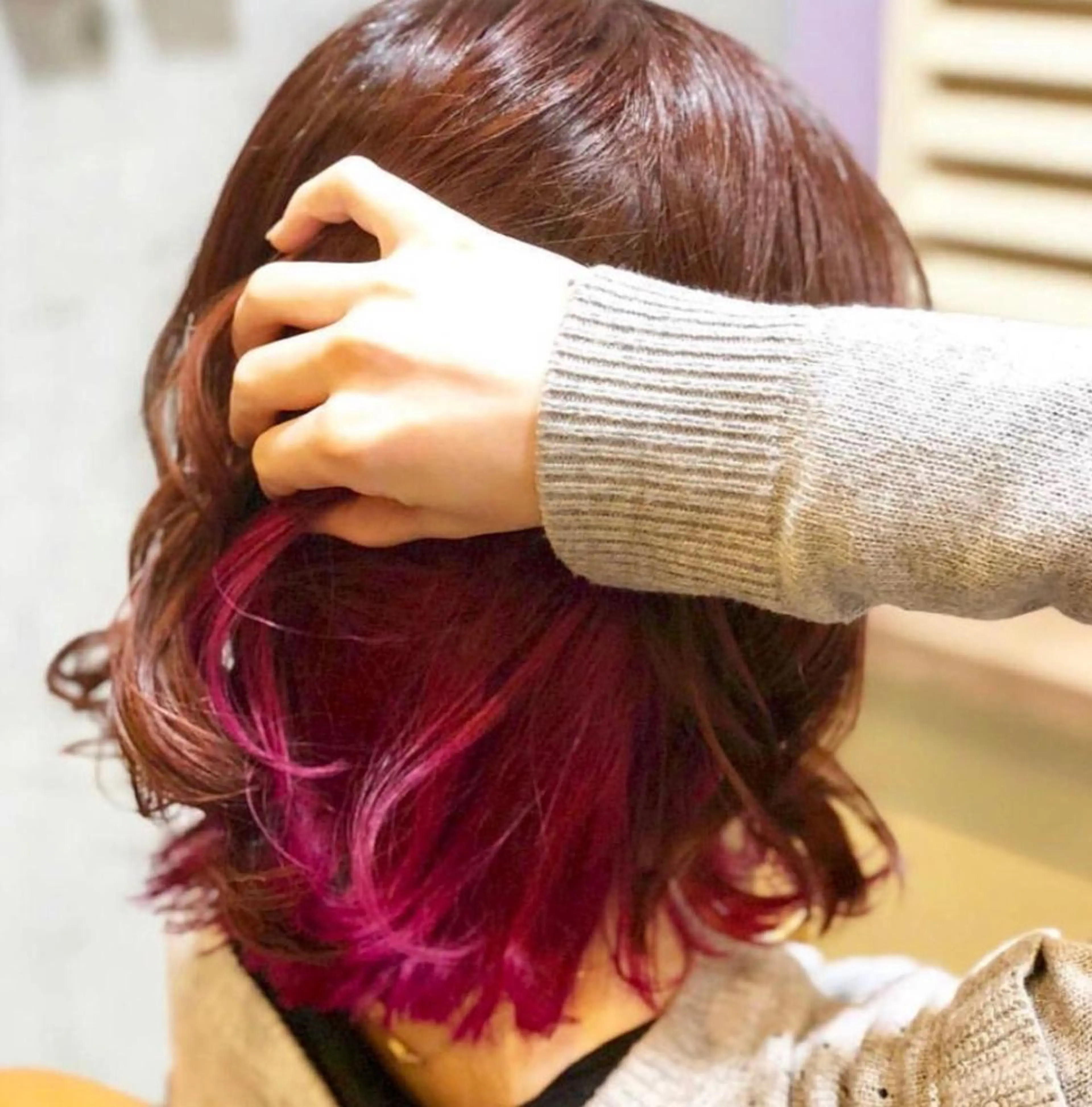 ミディアム カラー カット ヘアカラー 🦩パーマン🦩佐藤 航太のヘアスタイル