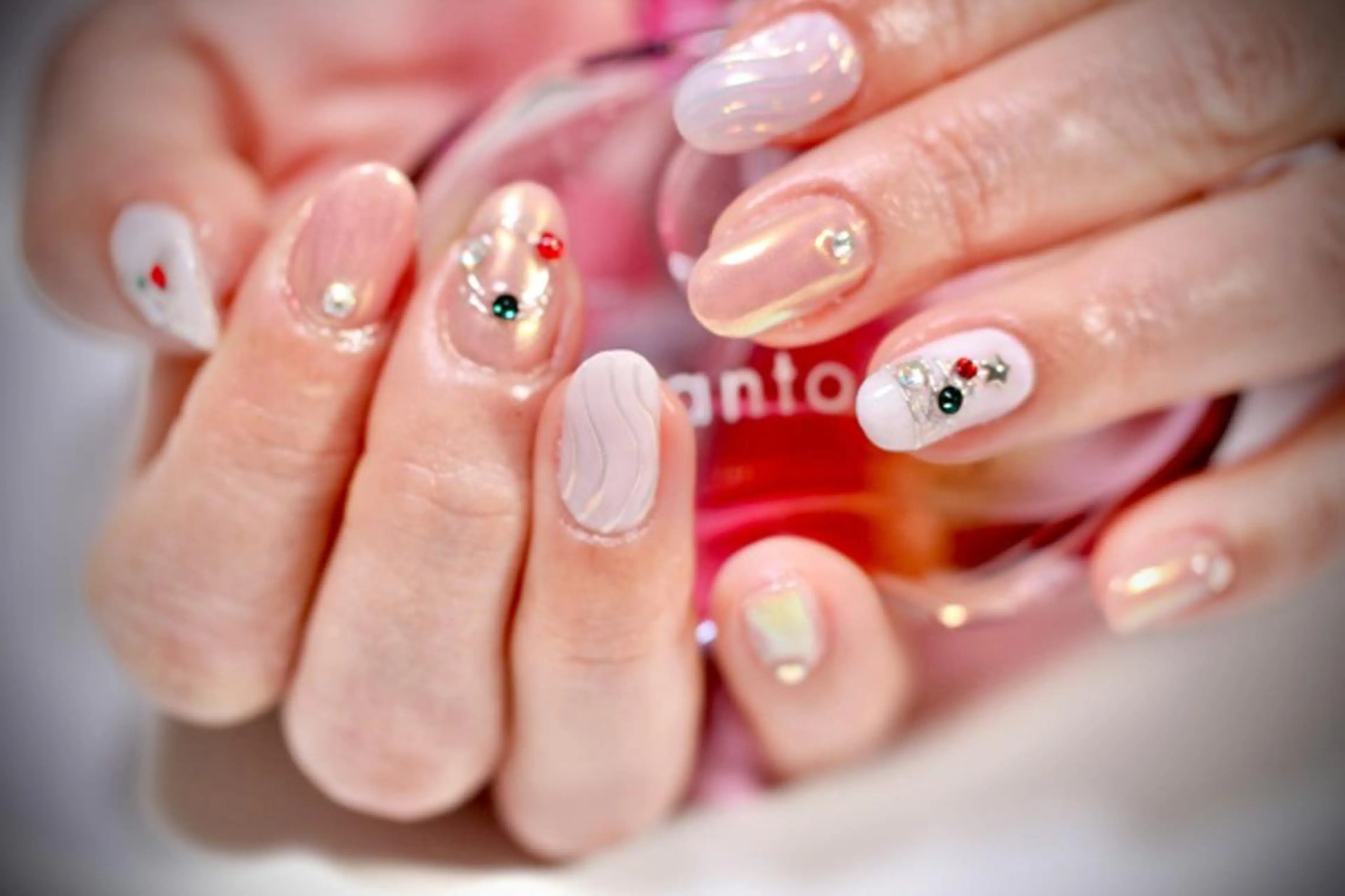 ネイル アートネイル ジェルネイル 冬ネイル クリスマス ママリンド　志村坂上店所属・しみ えんのネイルデザイン