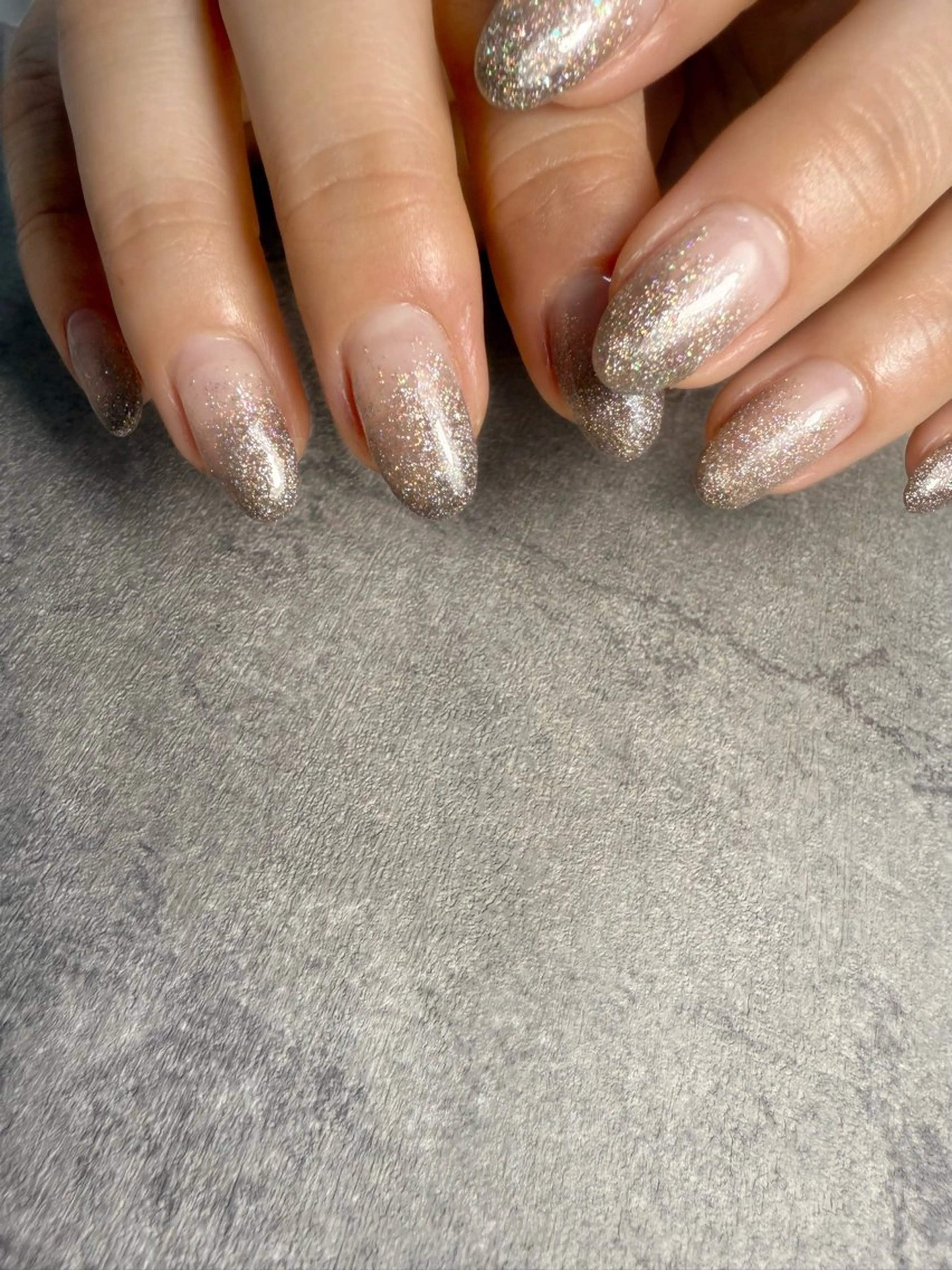 ネイル グラデーション ラメ(グリッター) ラメグラデーション 北小岩ネイリスト吉田 由圭のネイルデザイン