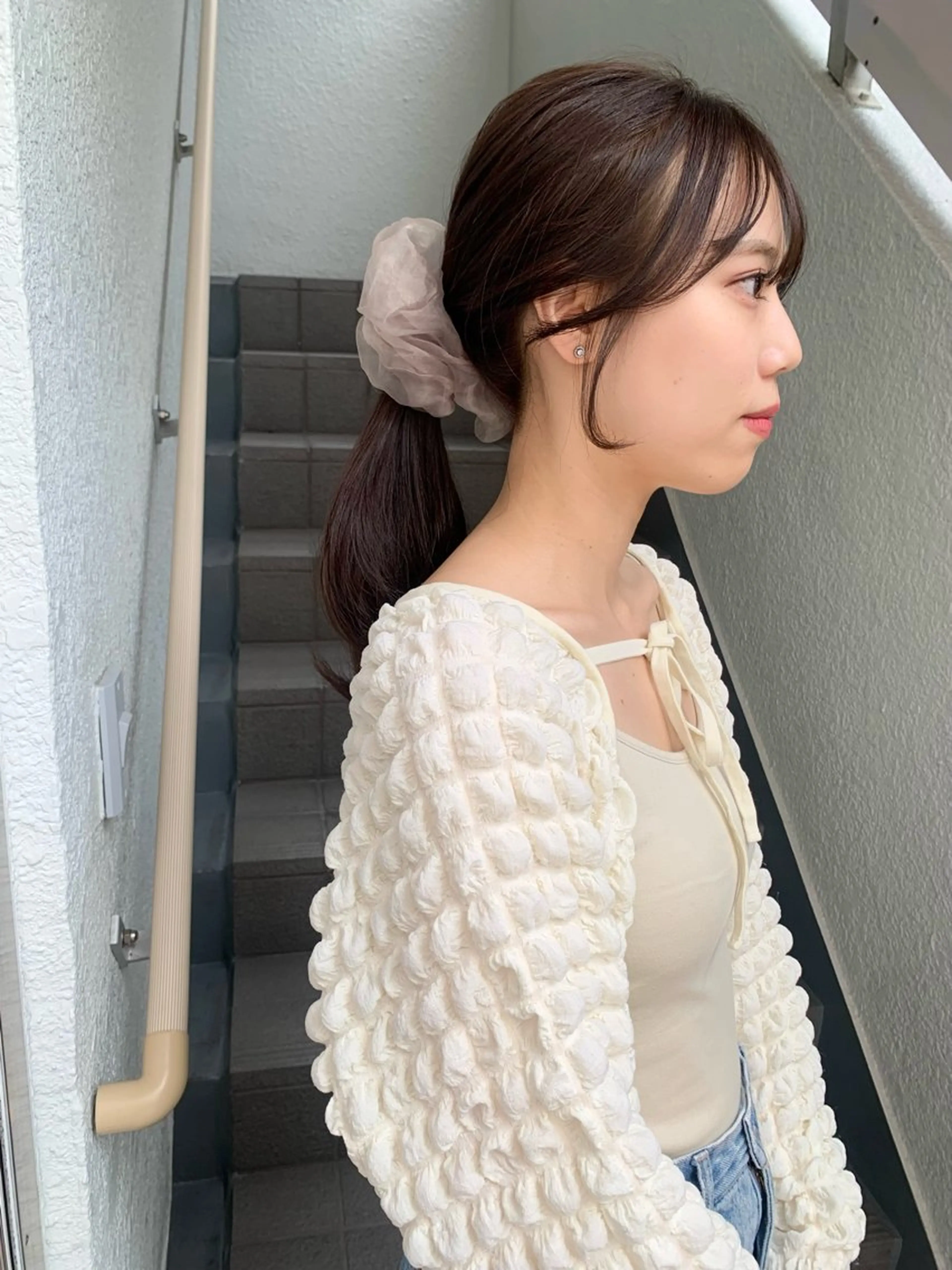 ロング レイヤーカット LOREN＋透明感 オリーブhirokoのヘアスタイル