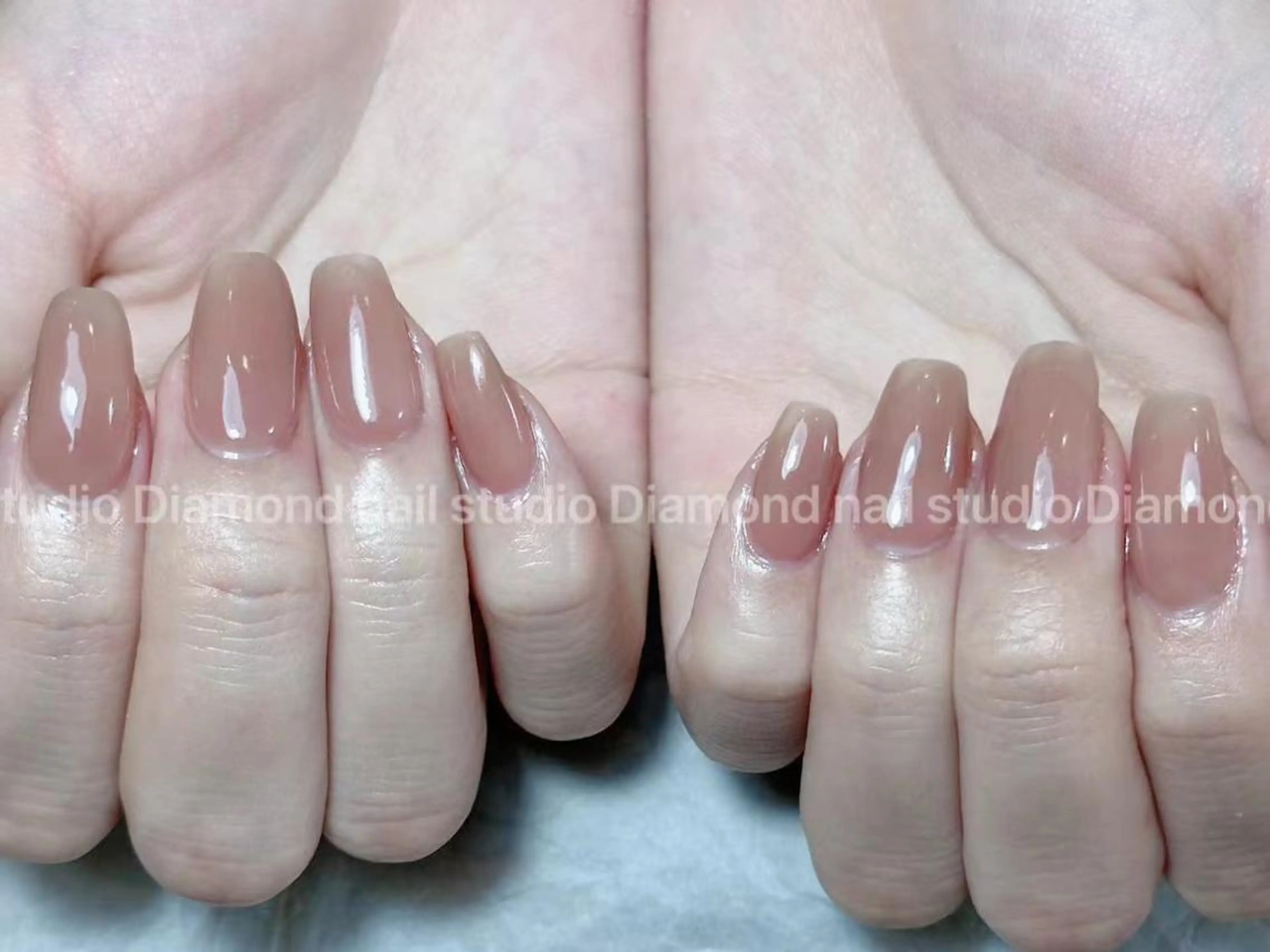 ショート ハンドネイル ハンドケア Diamond 🚢のネイルデザイン