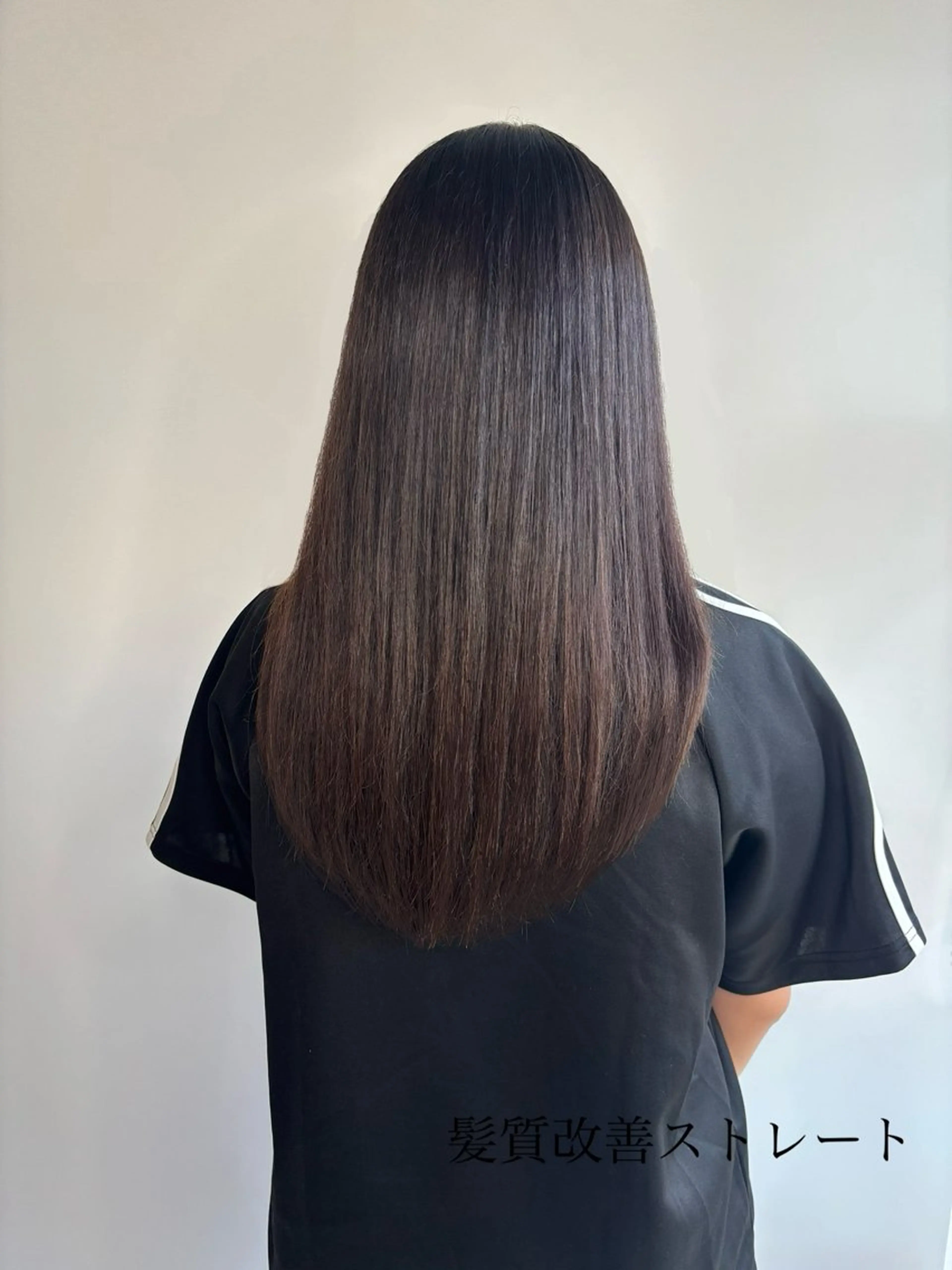 ロング 縮毛矯正 カット 縮毛矯正 トリートメント よしなり あみのヘアスタイル