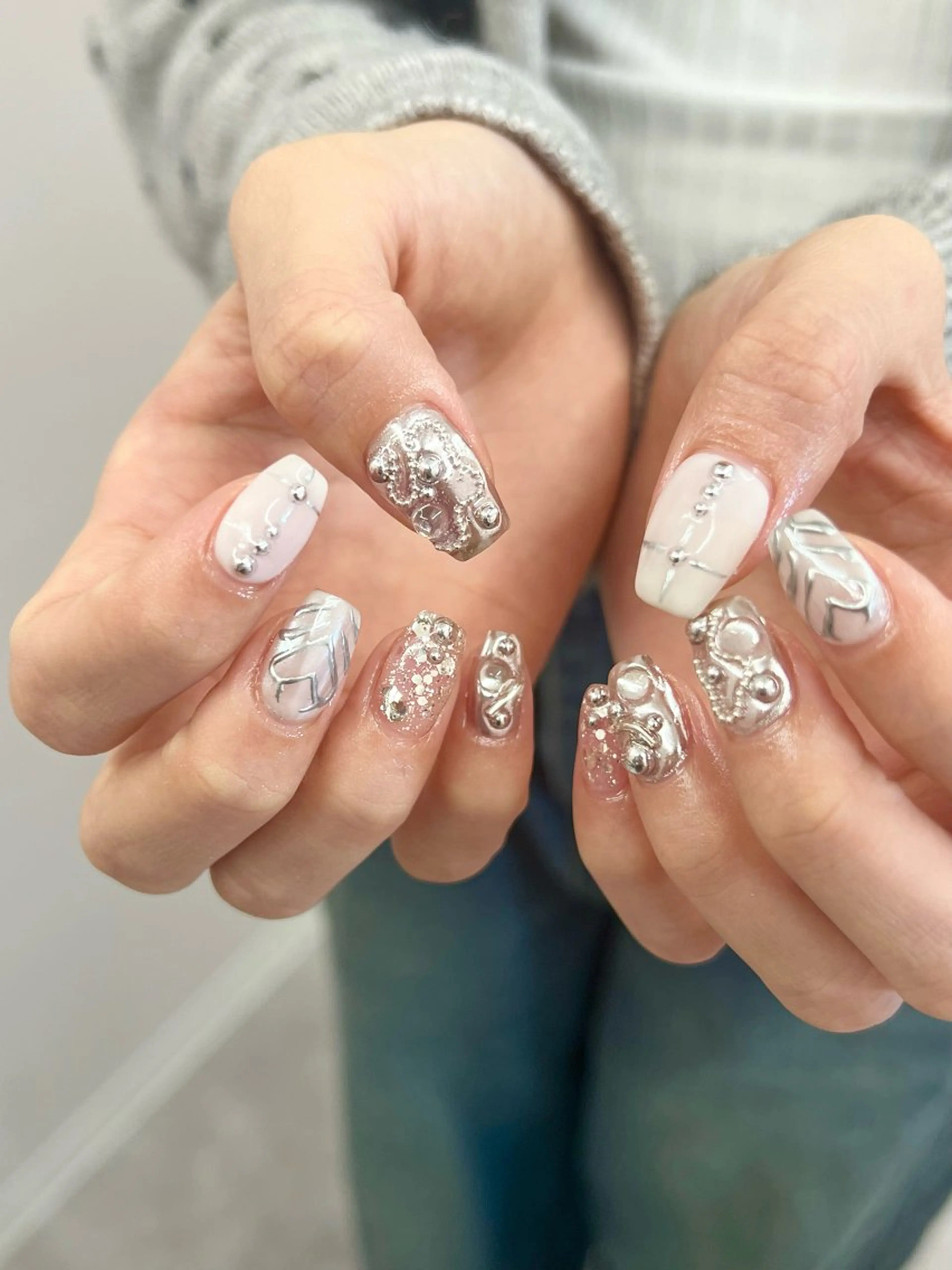 ネイル ジェルネイル キラキラネイル マグネットネイル ミラーネイル ニュアンスネイル ハンドネイル ハンドケア Bana_ Nailのその他イメージ