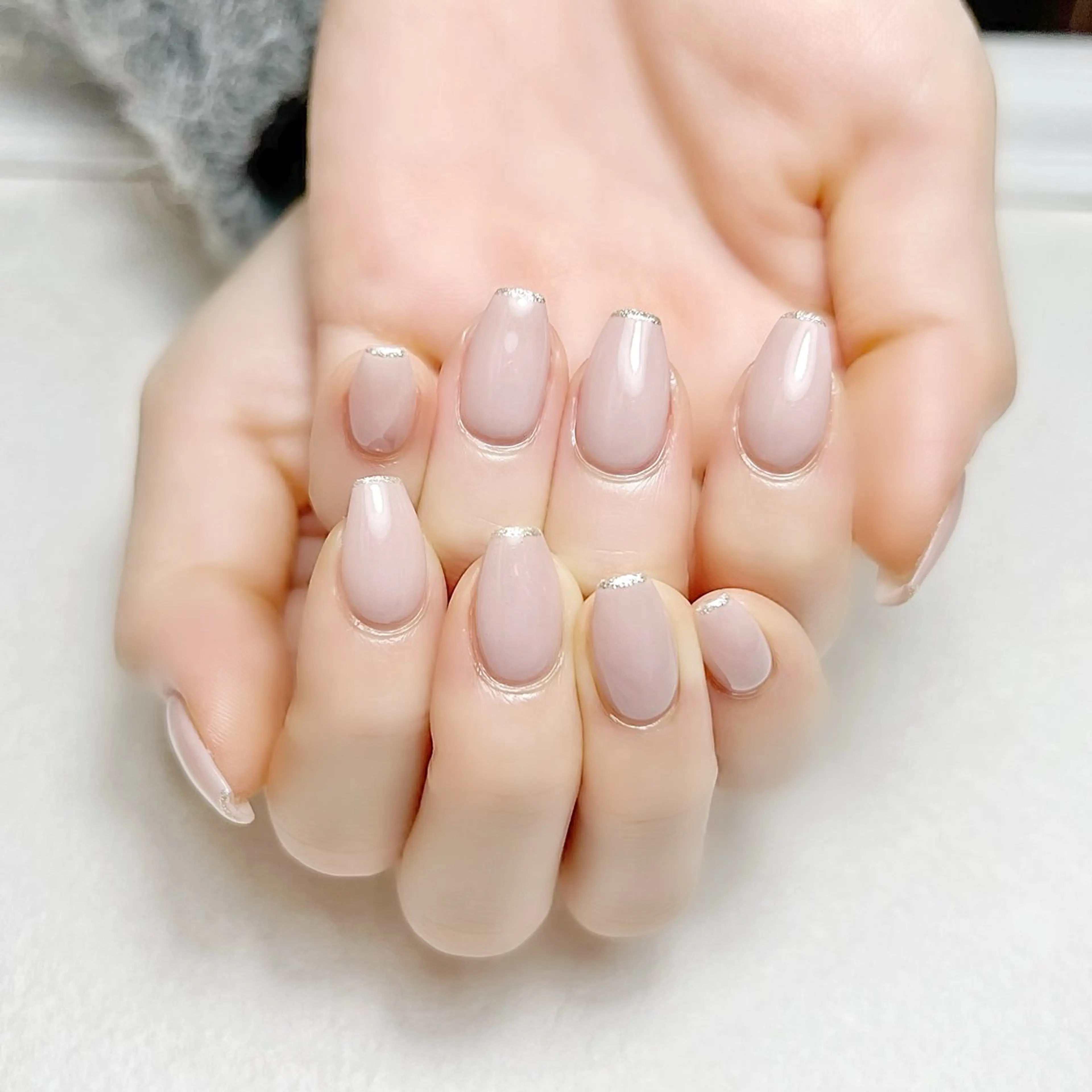 ネイル アートネイル ラメ(グリッター) オフィスネイル ワンカラーネイル rouse nail RISATOのネイルデザイン