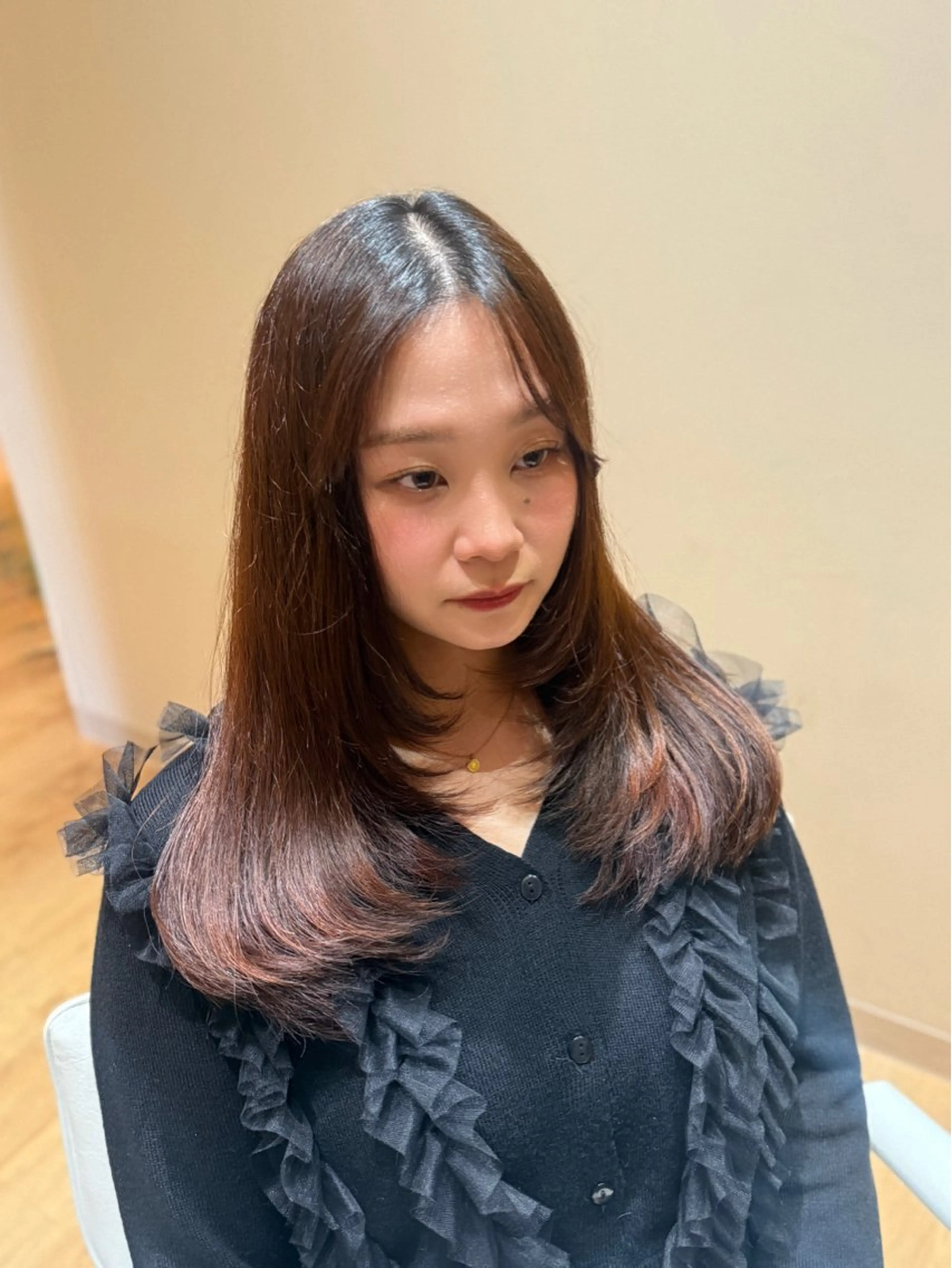 セミロング カット 岡嶋乃愛/layer cut🌈南船橋のヘアスタイル