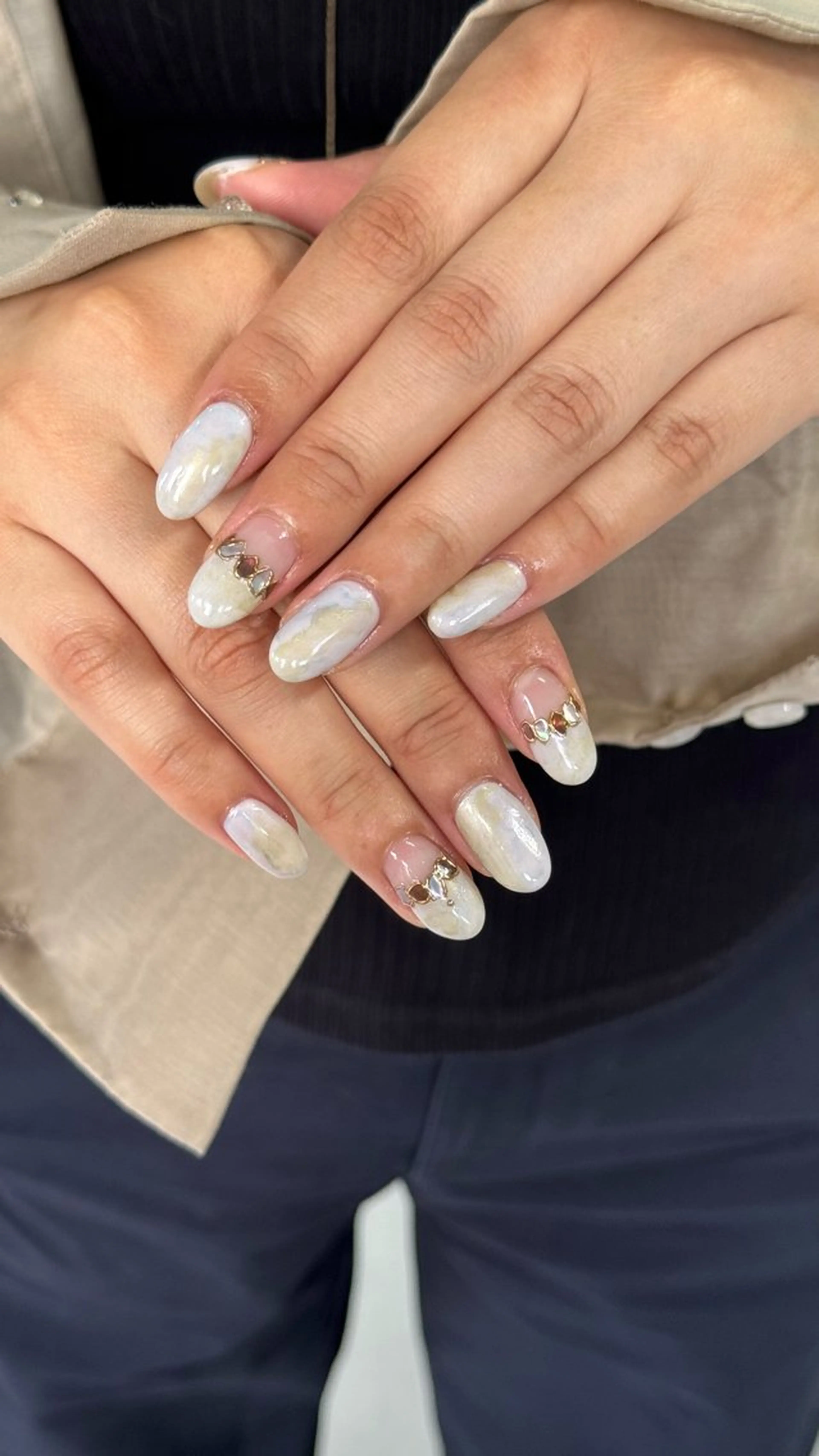 ネイル アートネイル キラキラネイル 夏ネイル Momoka ネイリスト福岡/薬院のネイルデザイン